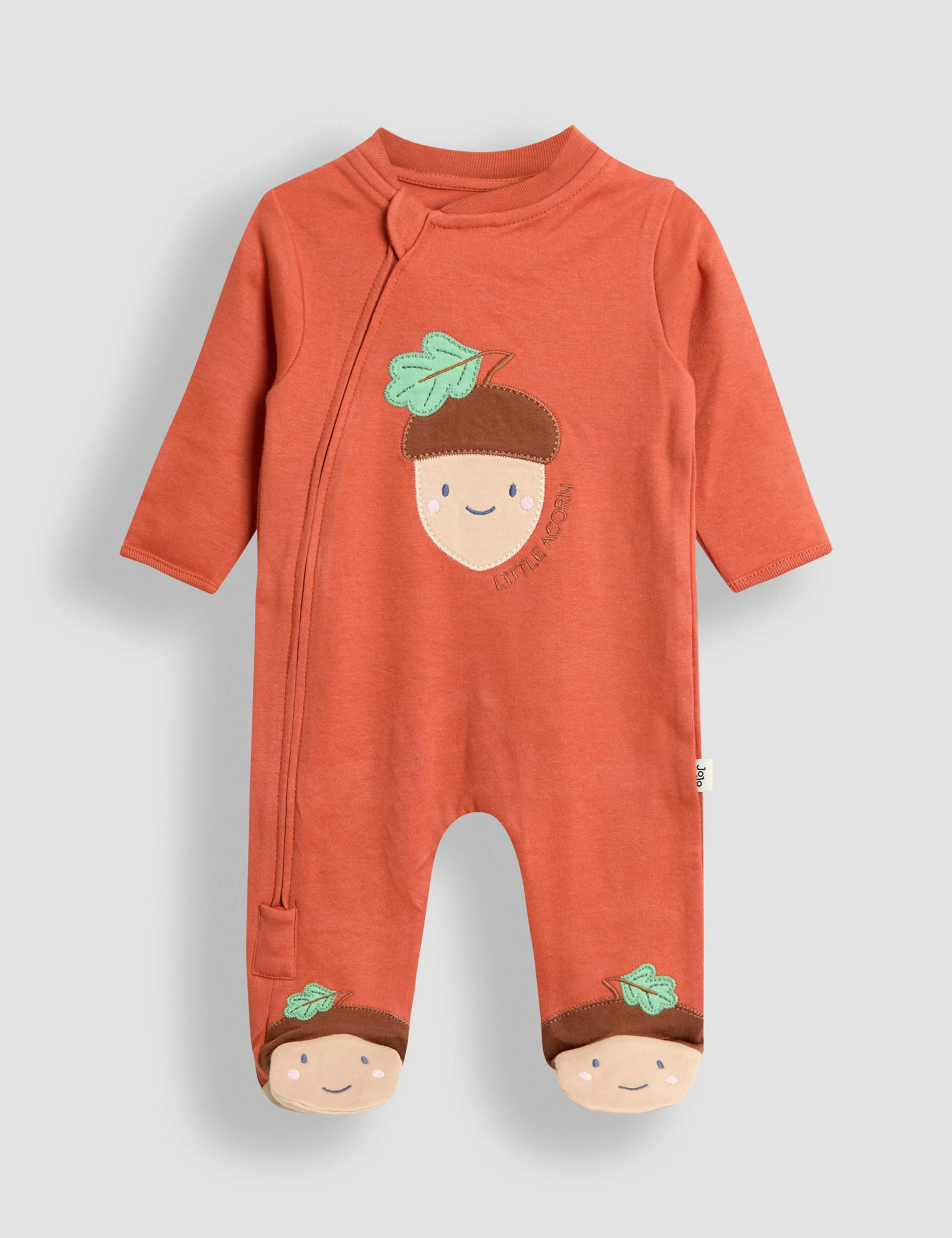 Pure Cotton Acorn Sleepsuit (0-18 Mths)
