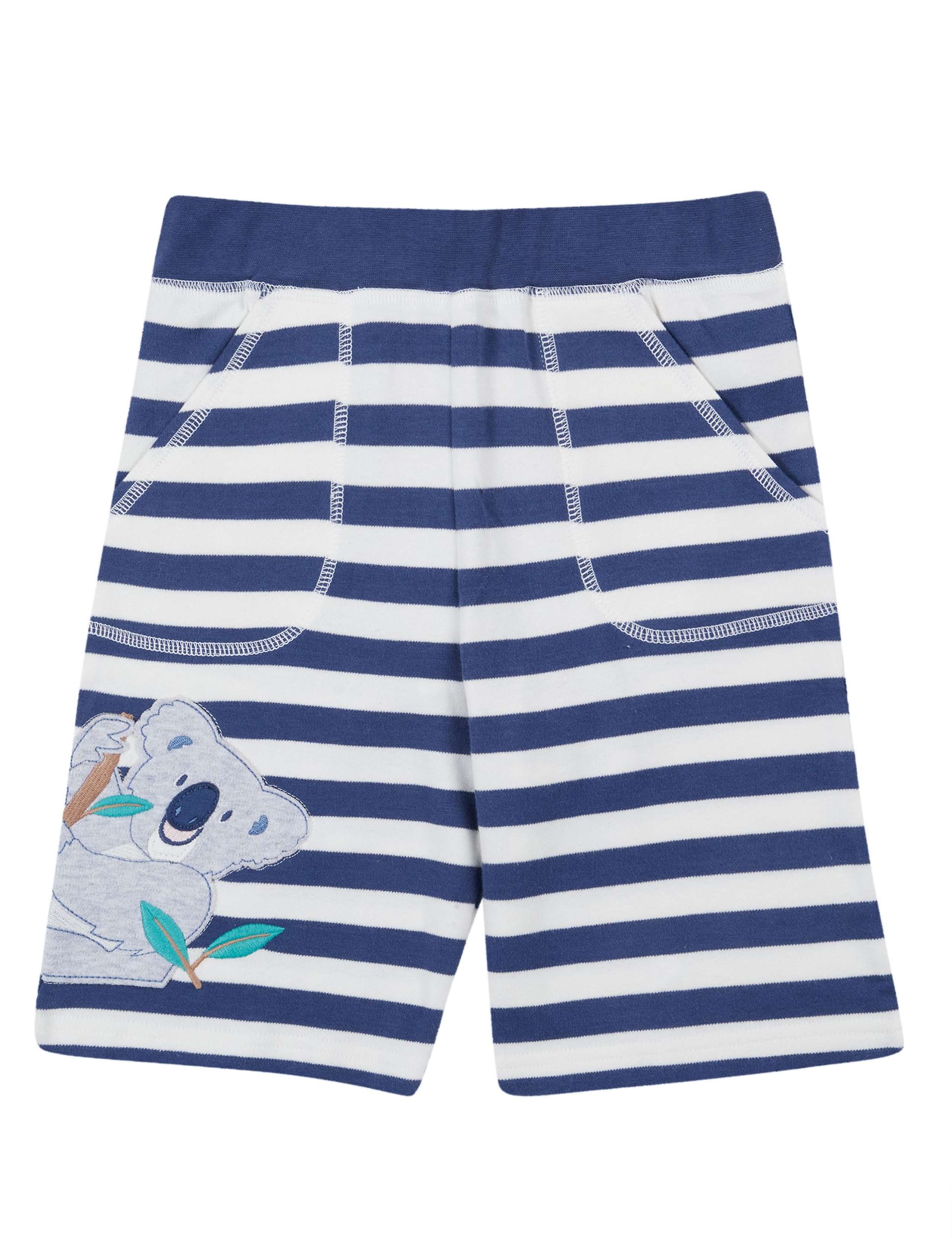Pure Cotton Striped Koala Applique Shorts (2-10 Yrs)