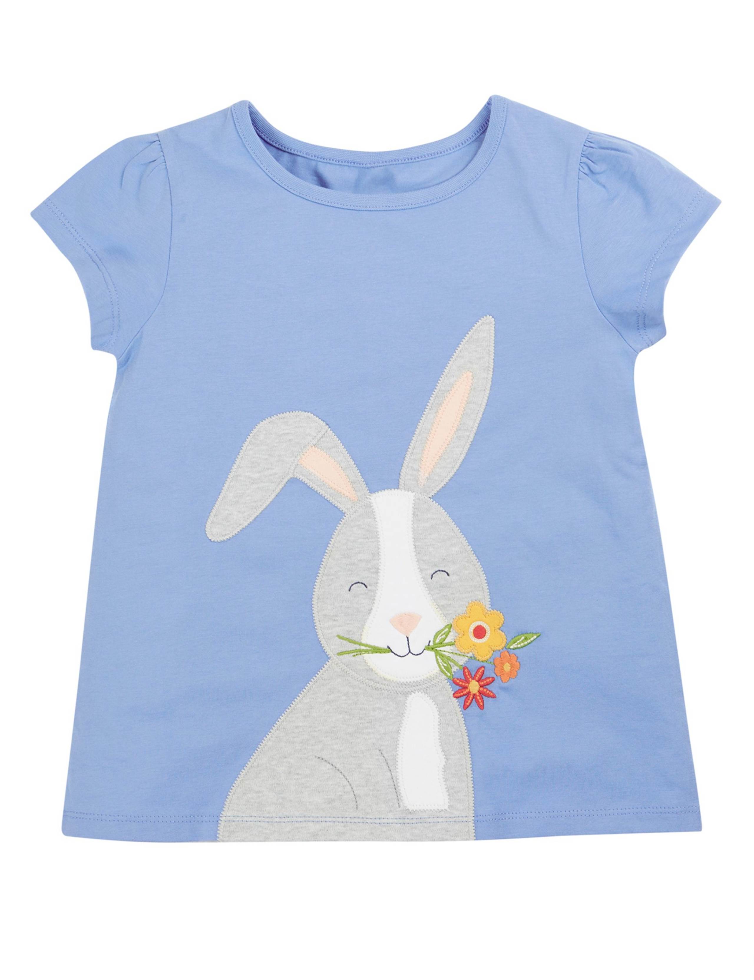 Pure Cotton Bunny Applique T-Shirt (2-10 Yrs)