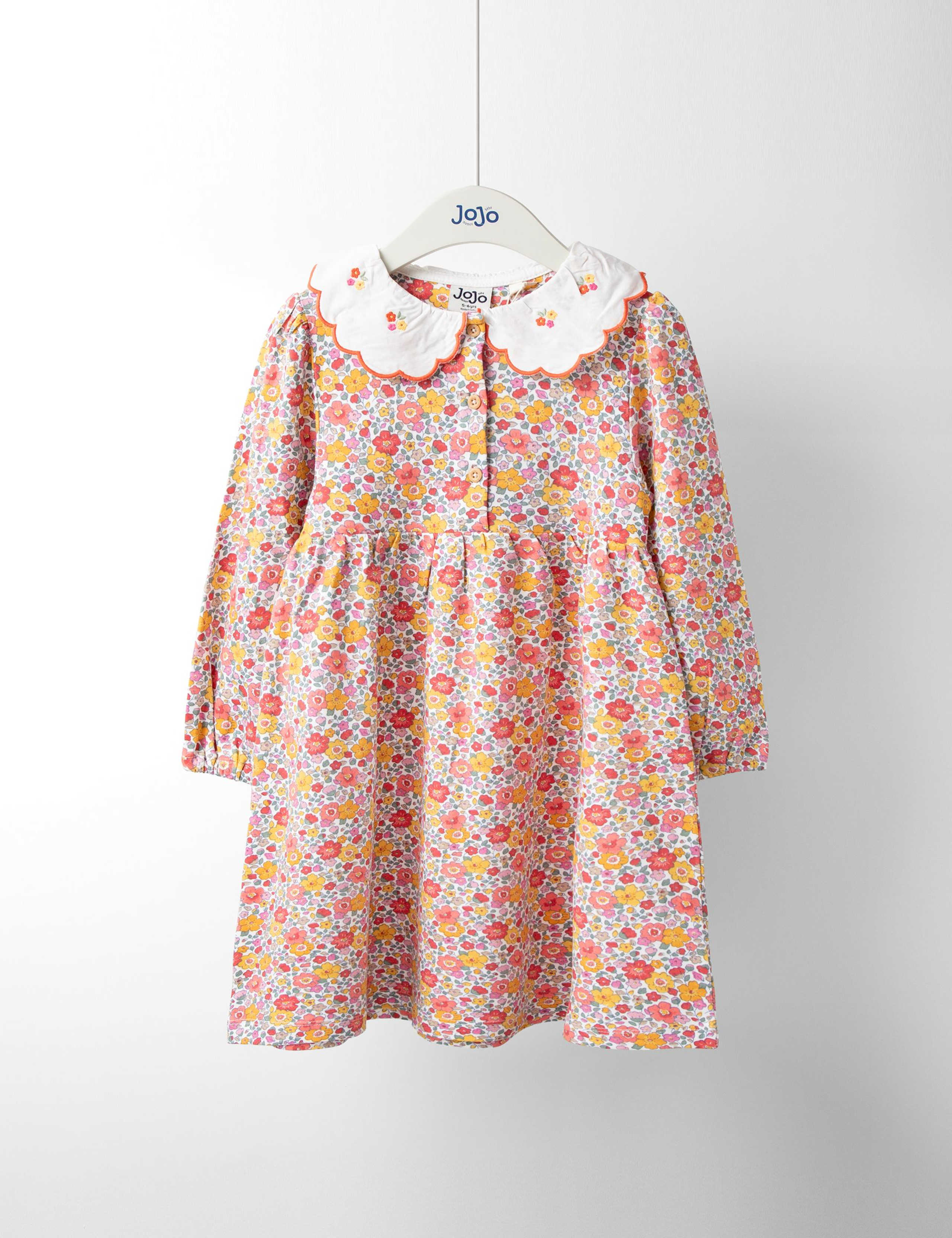Floral Embroidered Collar Dress (6 Mths-7 Yrs)