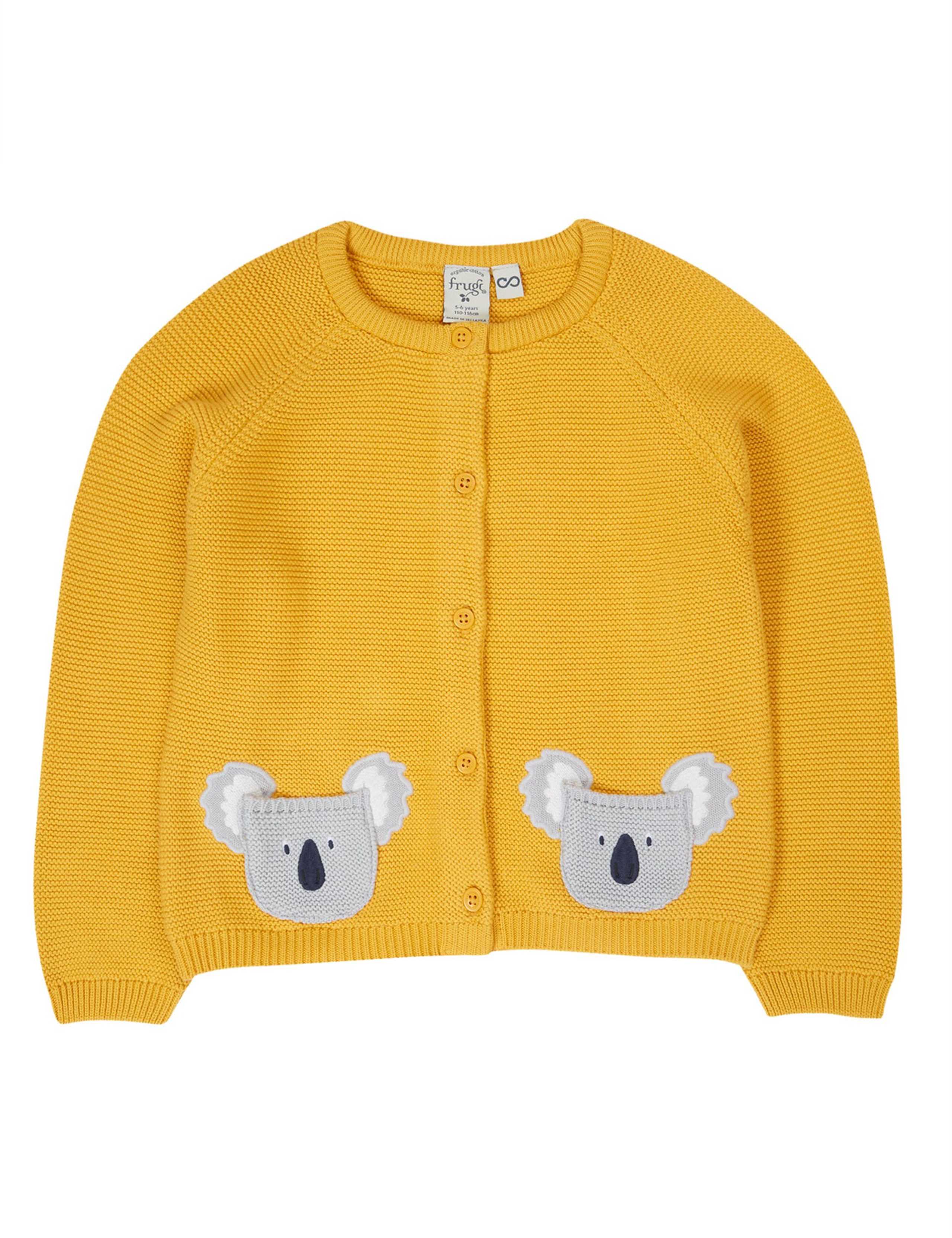 Pure Cotton Koala Pocket Cardigan (0-8 Yrs)