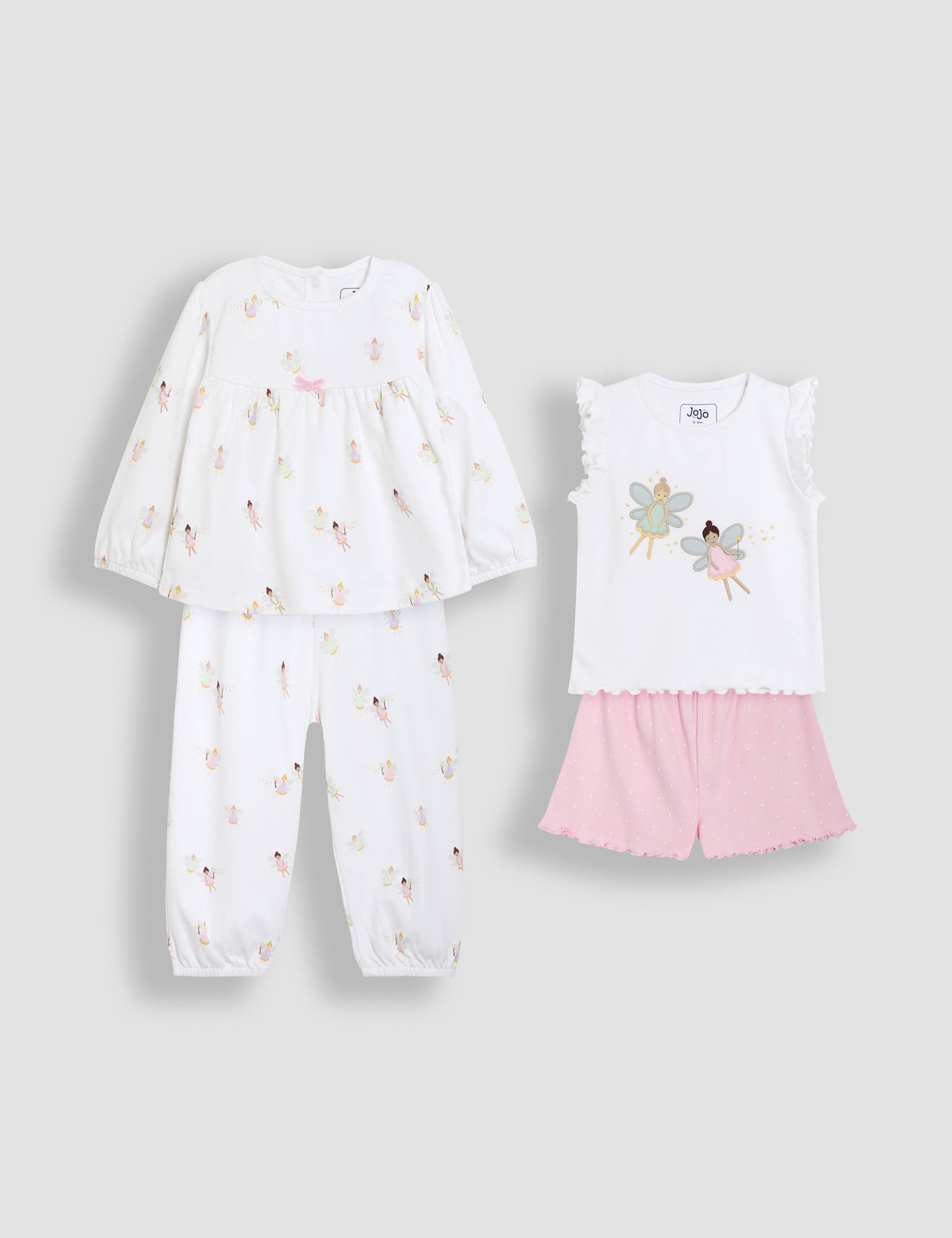 2pk Pure Cotton Fairy Pyjama Sets (1-6 Yrs)