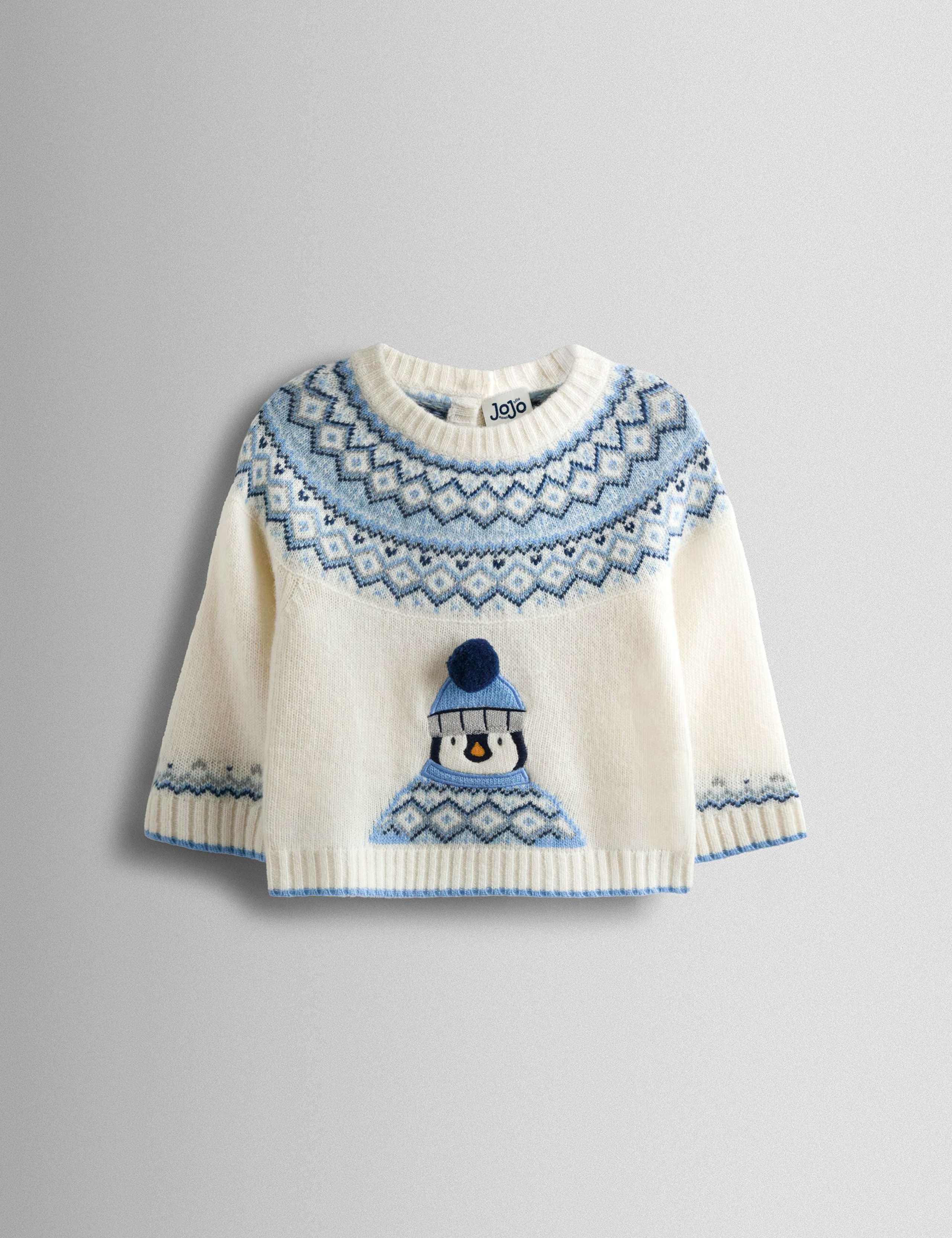 Wool Rich Penguin Fair Isle Jumper (18 Mths - 5 Yrs)