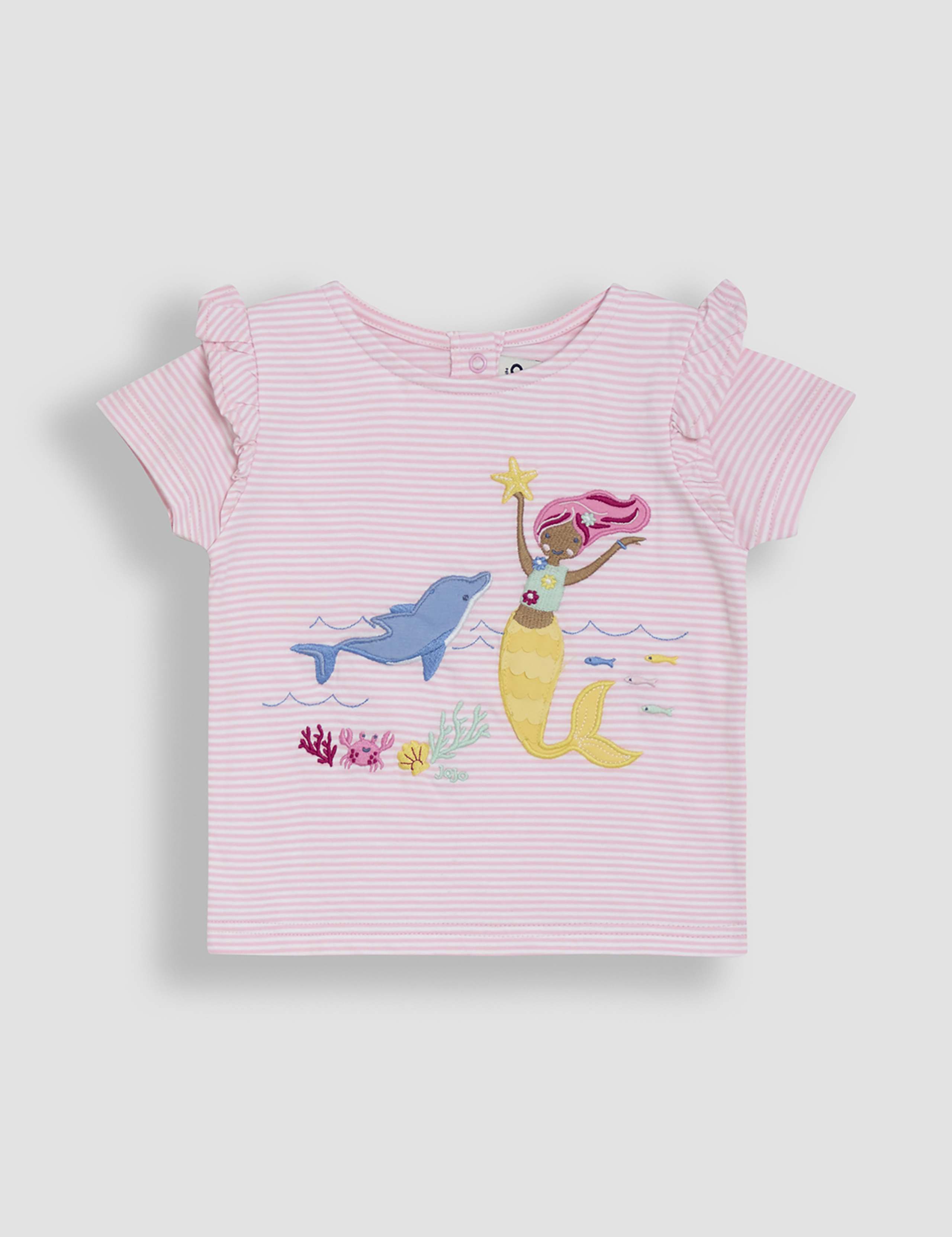 Pure Cotton Mermaid Appliqué T-Shirt (6 Mths-5 Yrs)