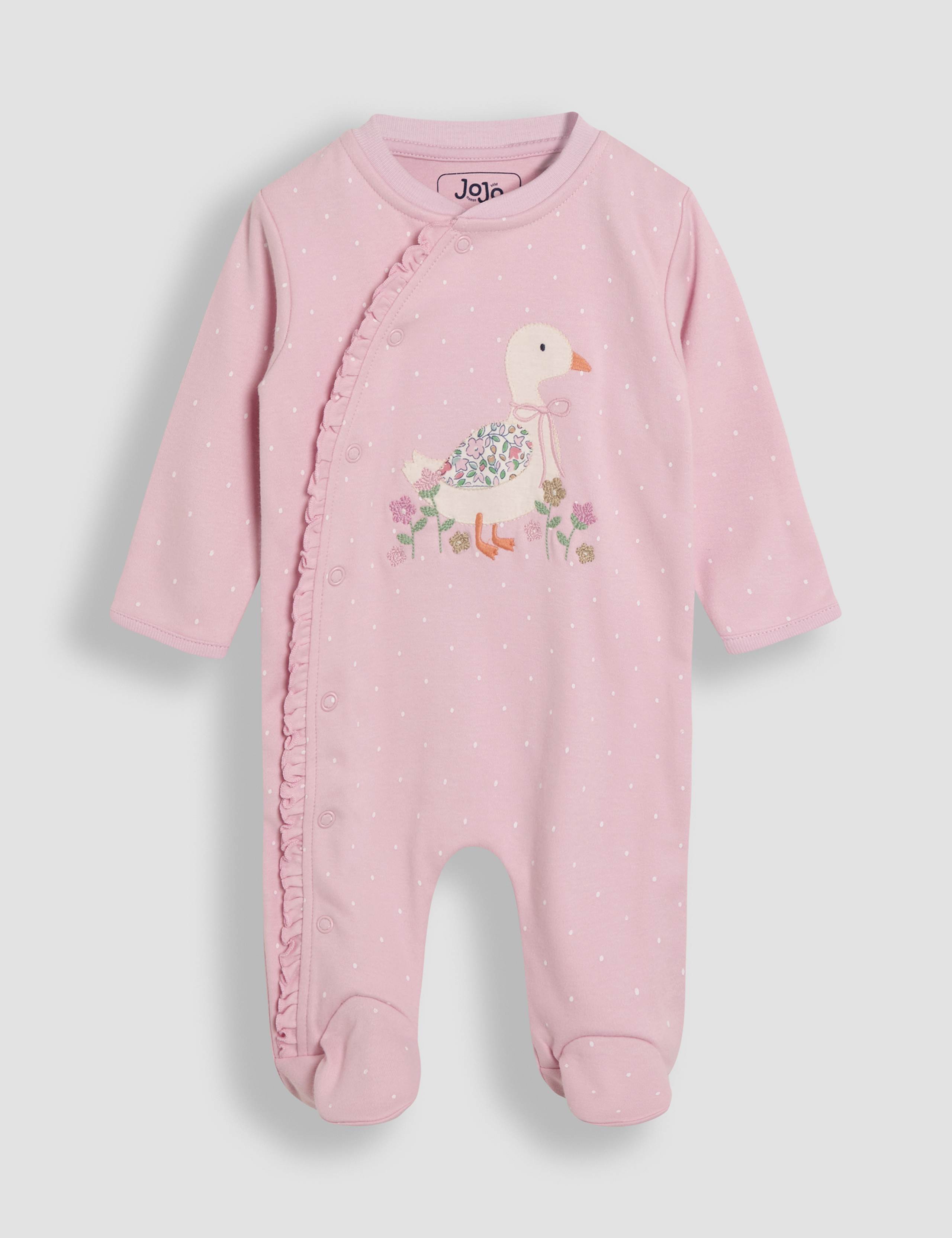 Pure Cotton Duck Appliqué Sleepsuit (Newborn - 12 Mths)