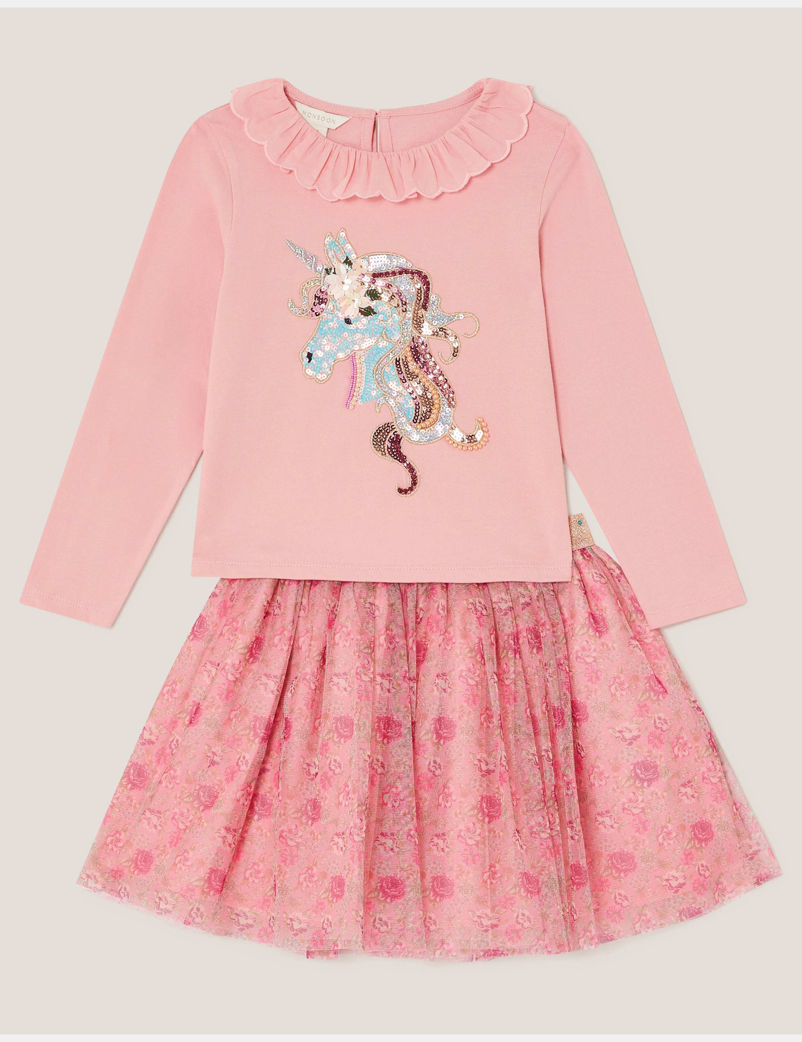 2pc Sequin Unicorn Top & Bottom Outfit (3-13 Yrs)