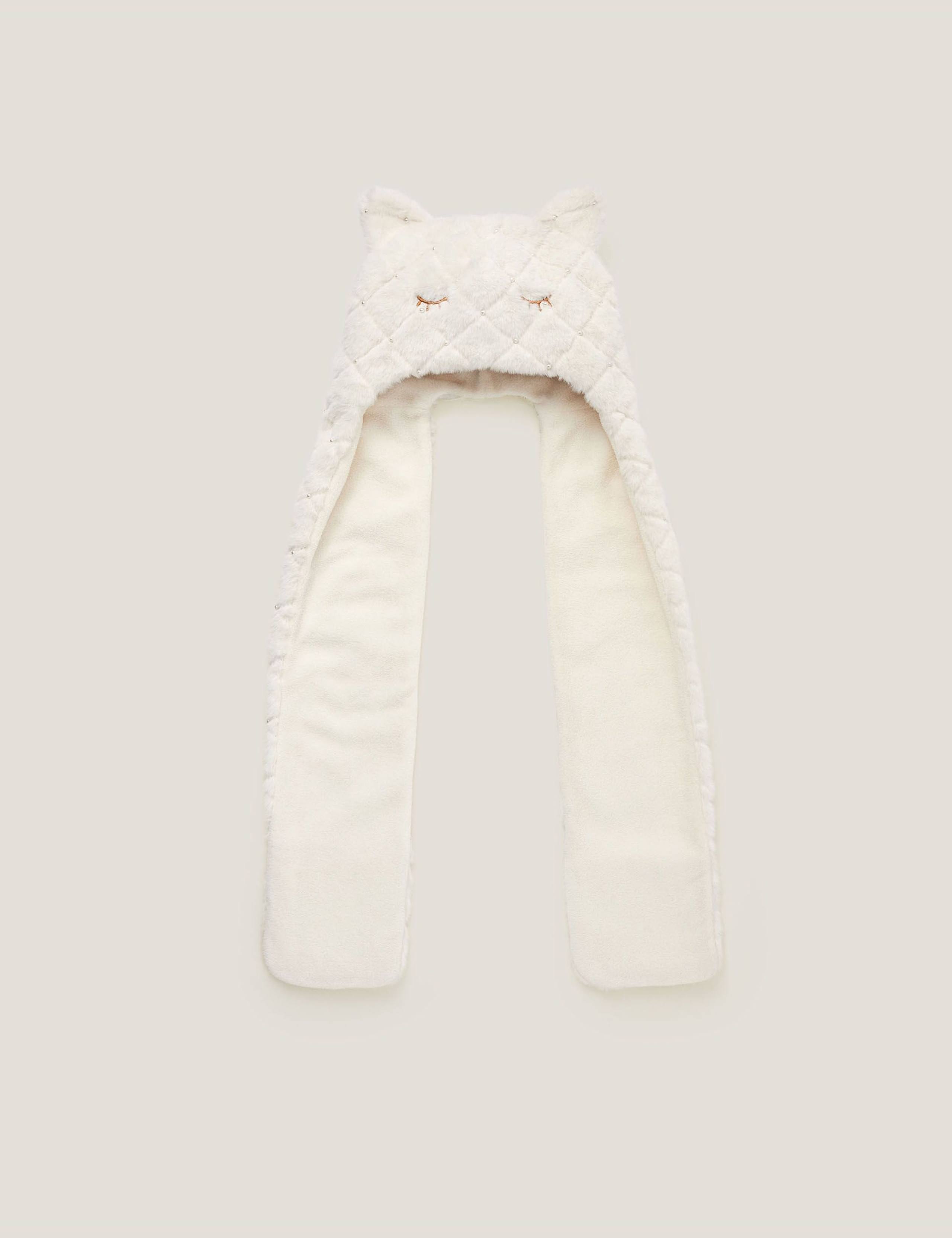 Kids' Pearly Cat Hat and Gloves (3-10 Yrs)