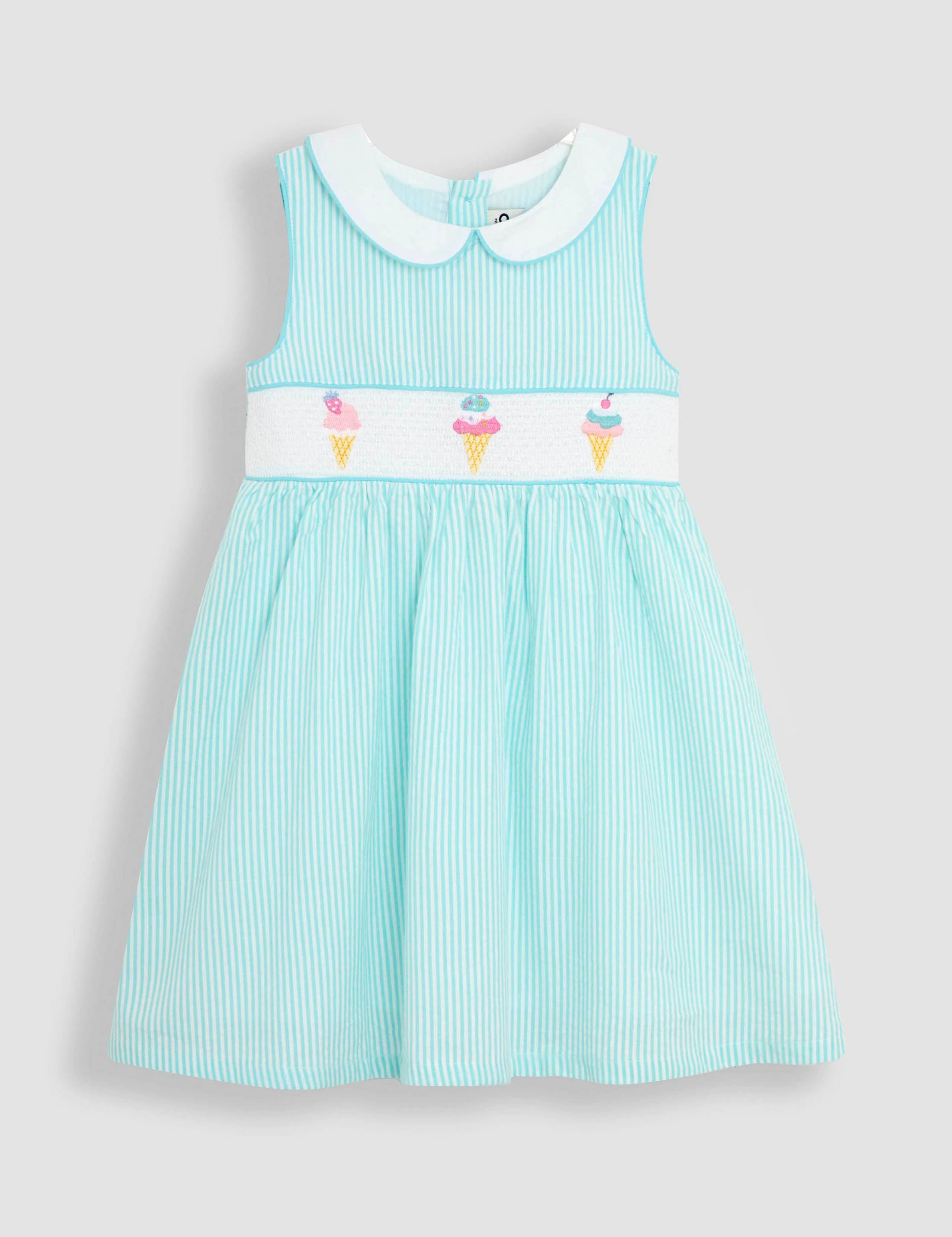 Pure Cotton Ice Cream Striped Dress (6 Mths - 5 Yrs)