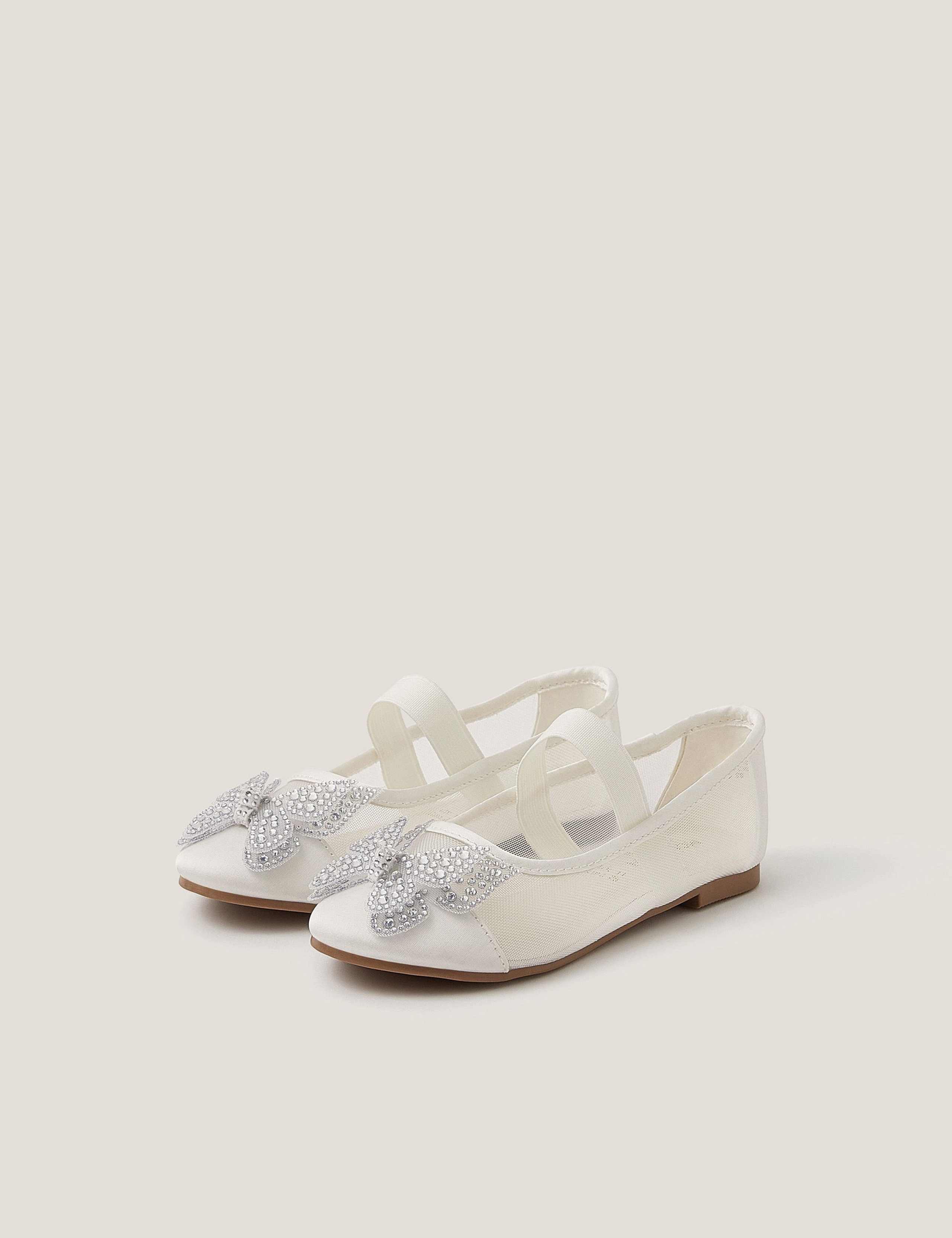 Kids' Butterfly Mesh Ballet Pumps (7 Small - 4 Large)