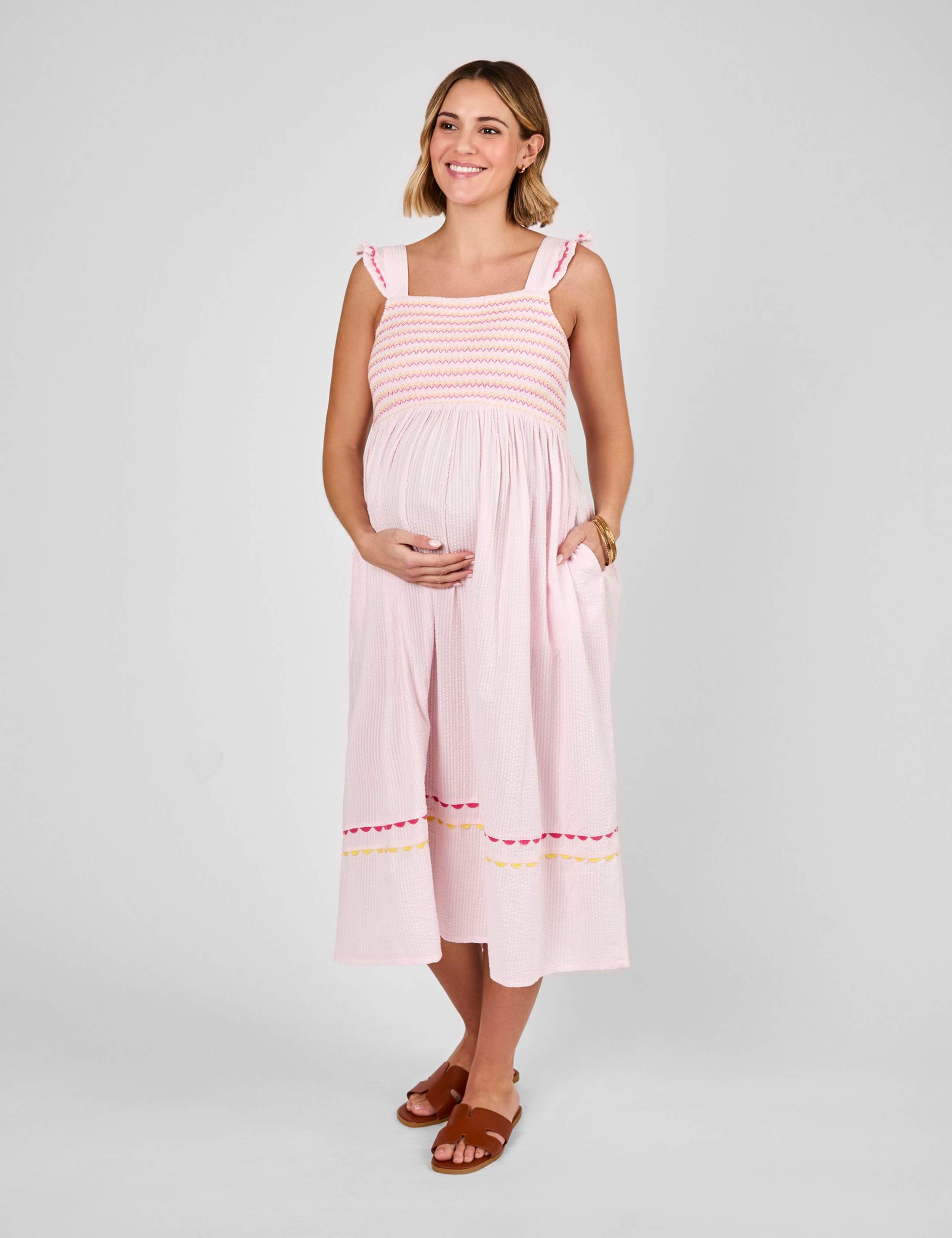 Maternity Pure Cotton Midi Smock Dress