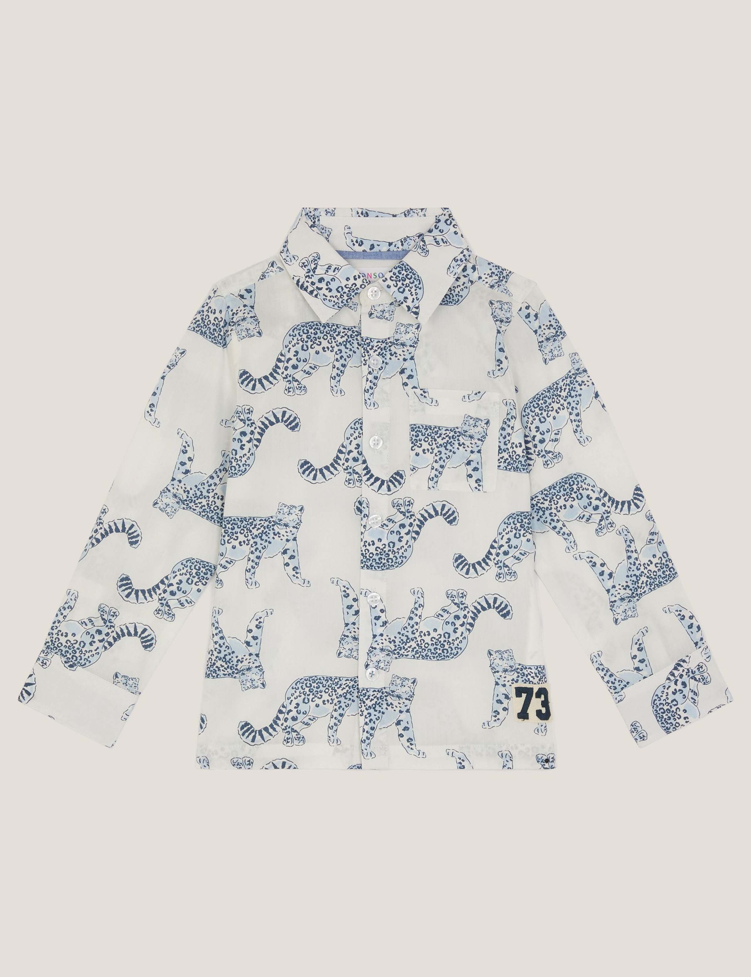 Pure Cotton Leopard Shirt (2-13 Yrs)