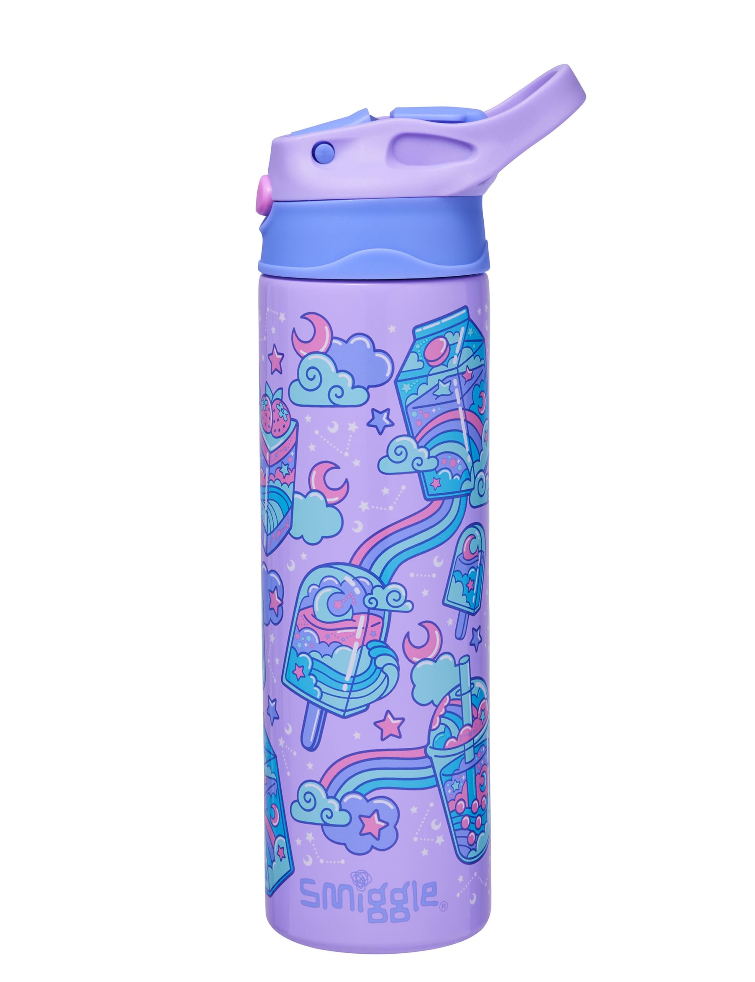 Kids' Printed Flip Steel Water Bottle (3+ Yrs)