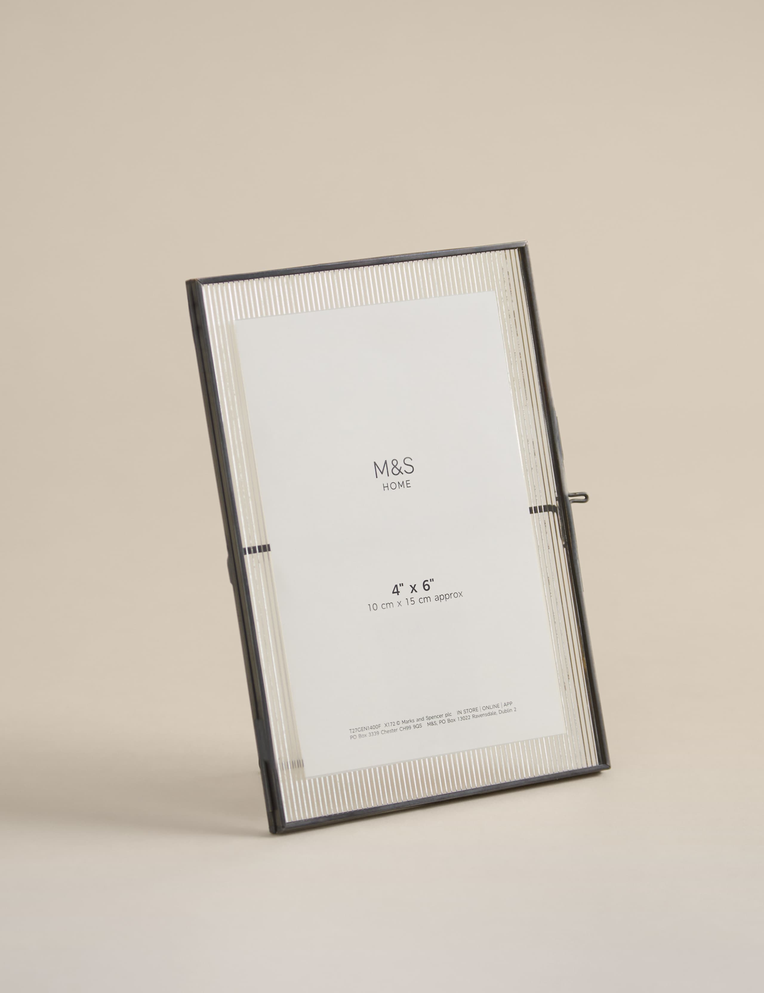 Glass Ribbed Photo Frame 4x6 inch