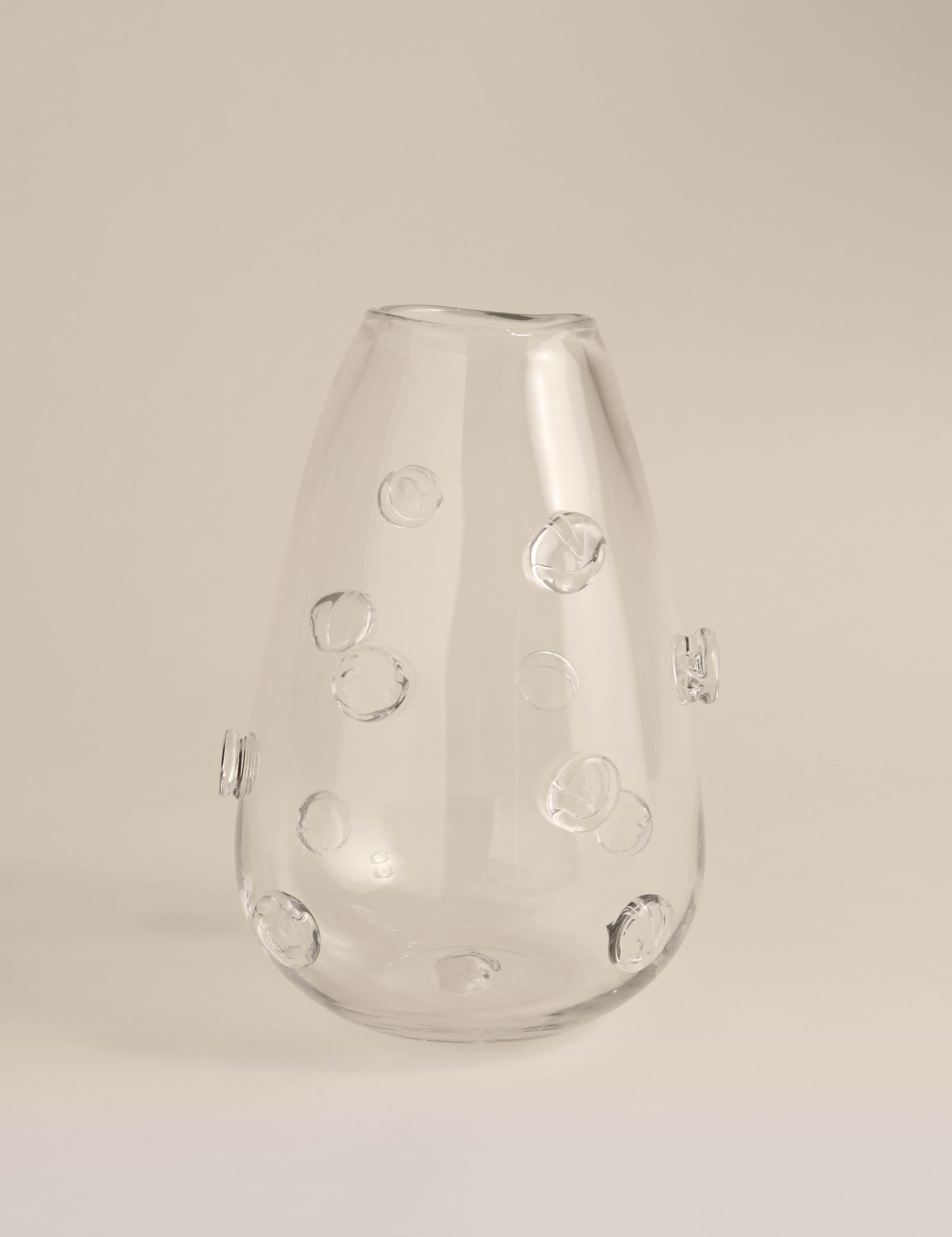 3D Raised Bobble Glass Vase