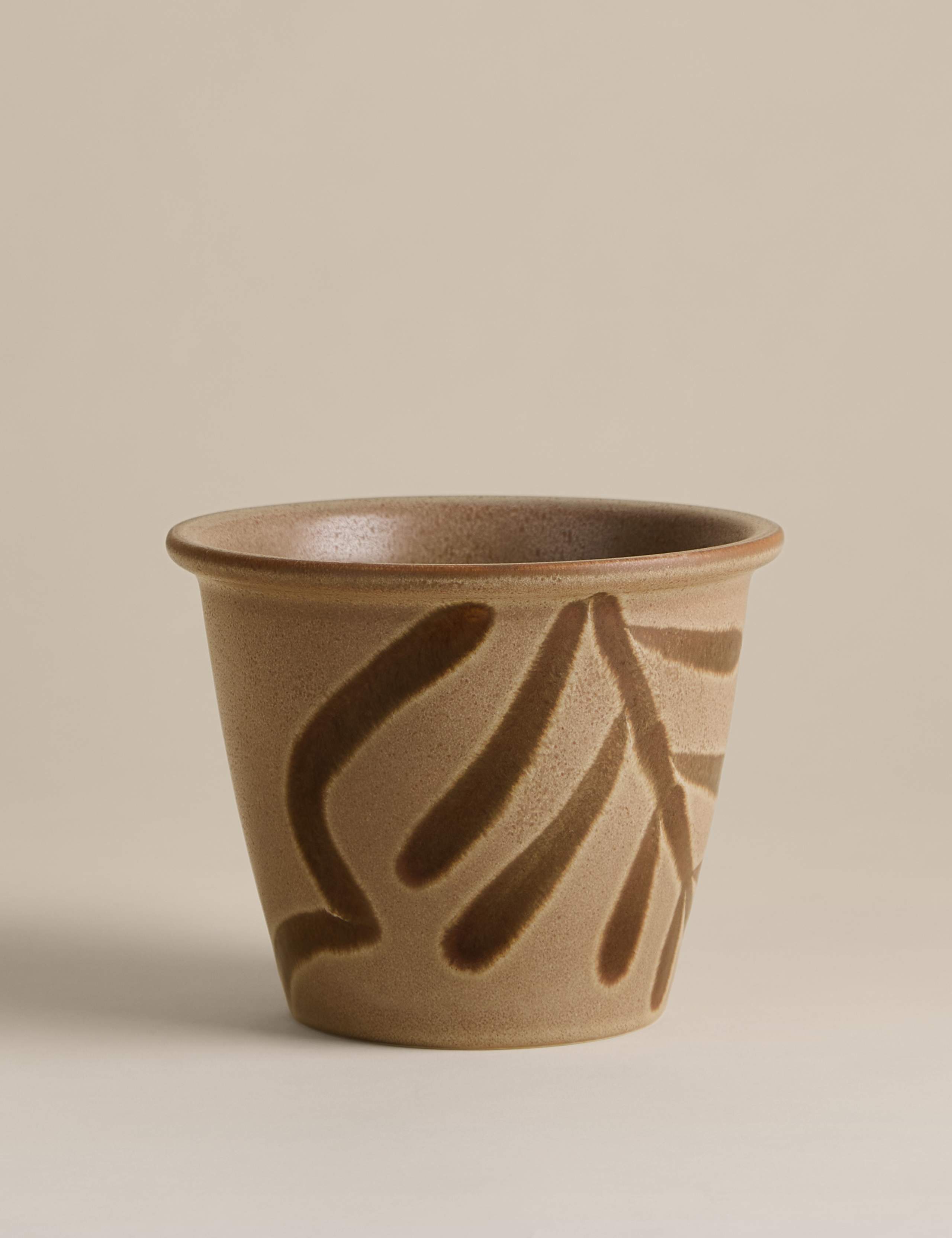 Small Reactive Leaf Ceramic Planter