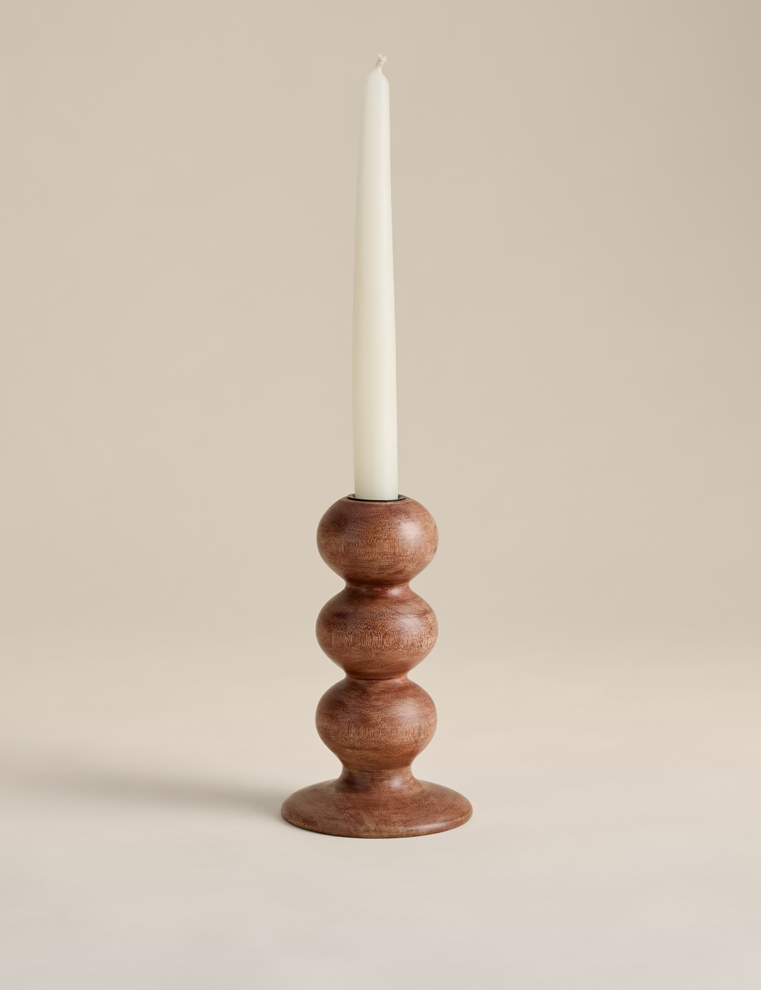 Bobbin Wooden Dinner Candle Holder