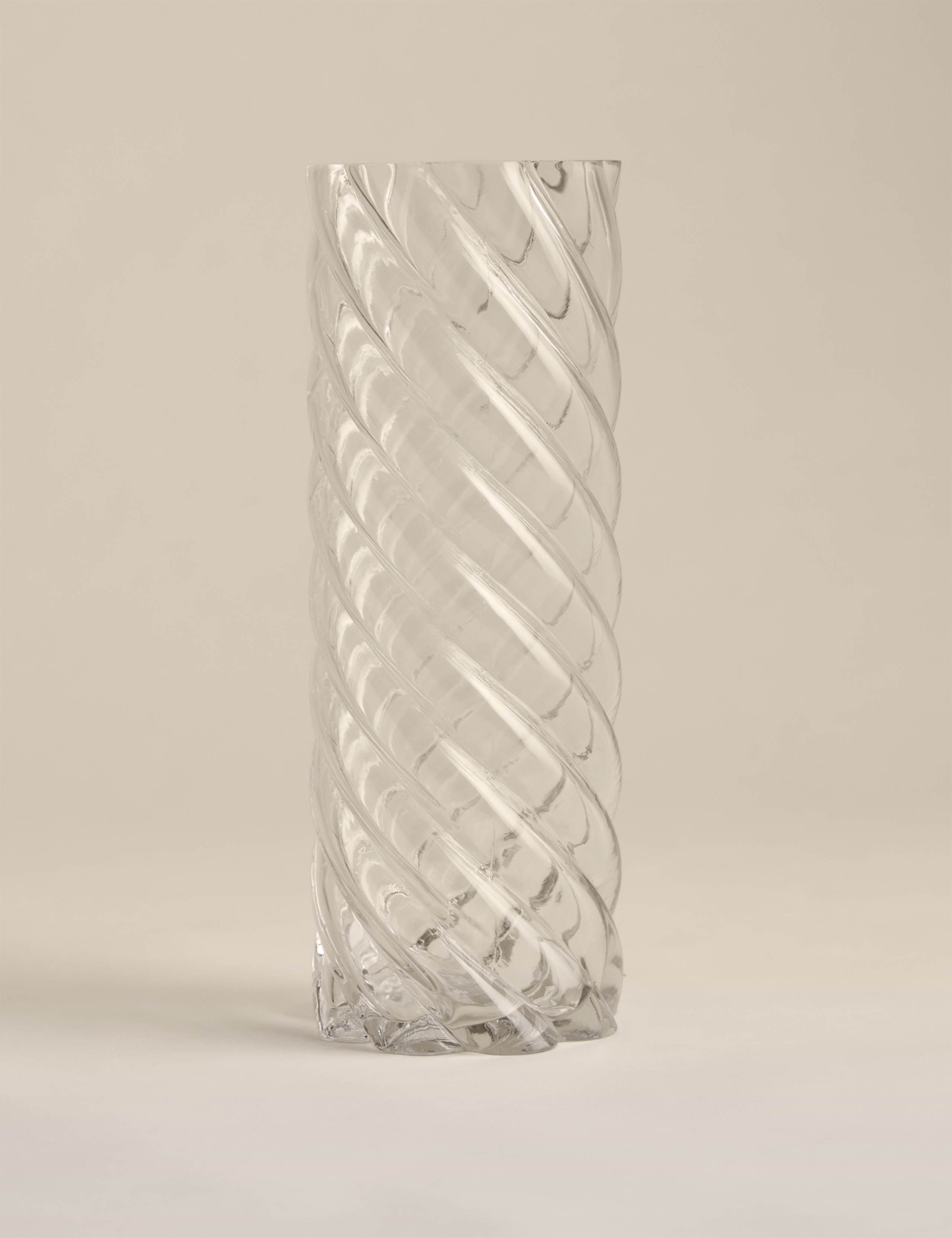 Medium Twist Glass Vase