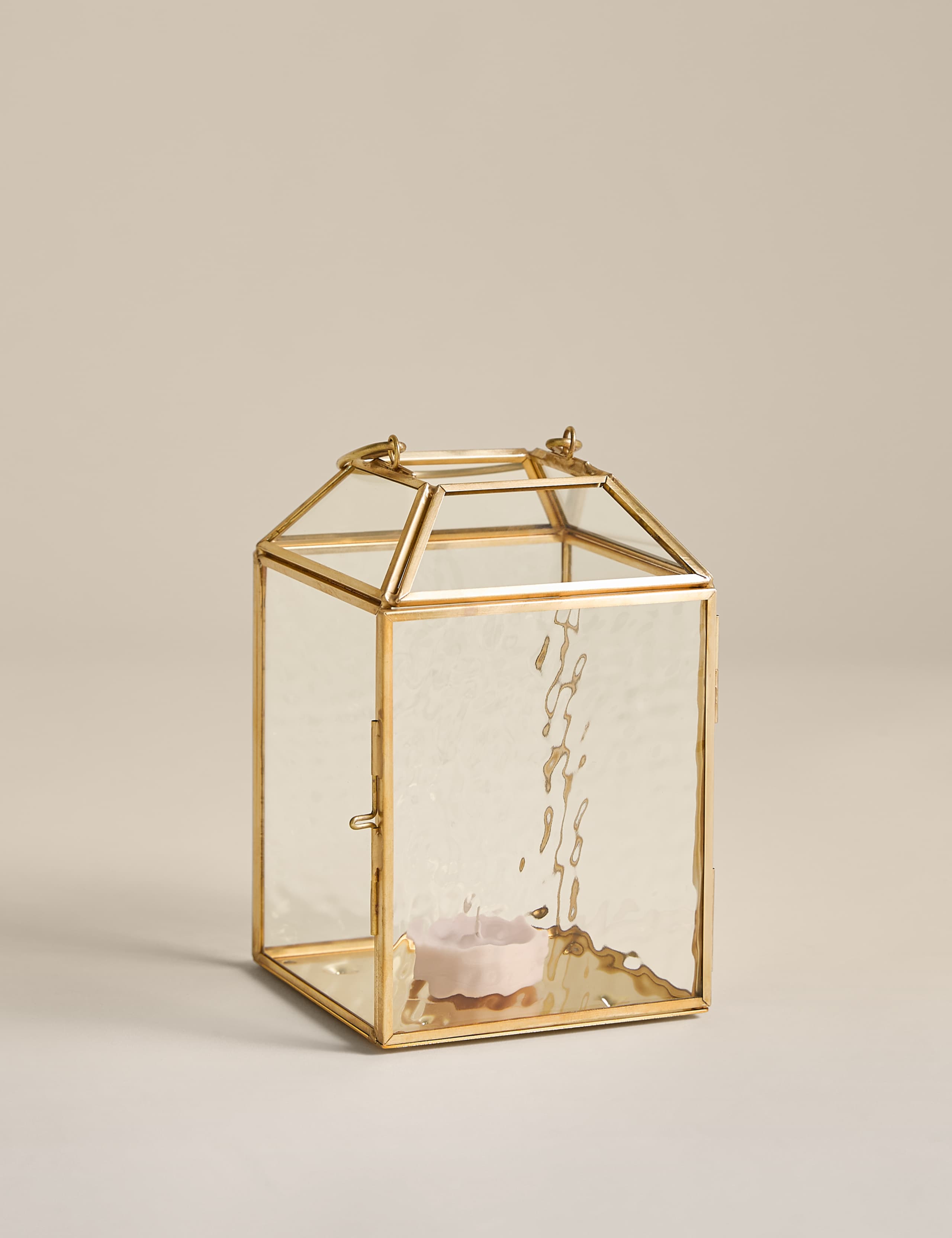 Small Mottled Glass Lantern