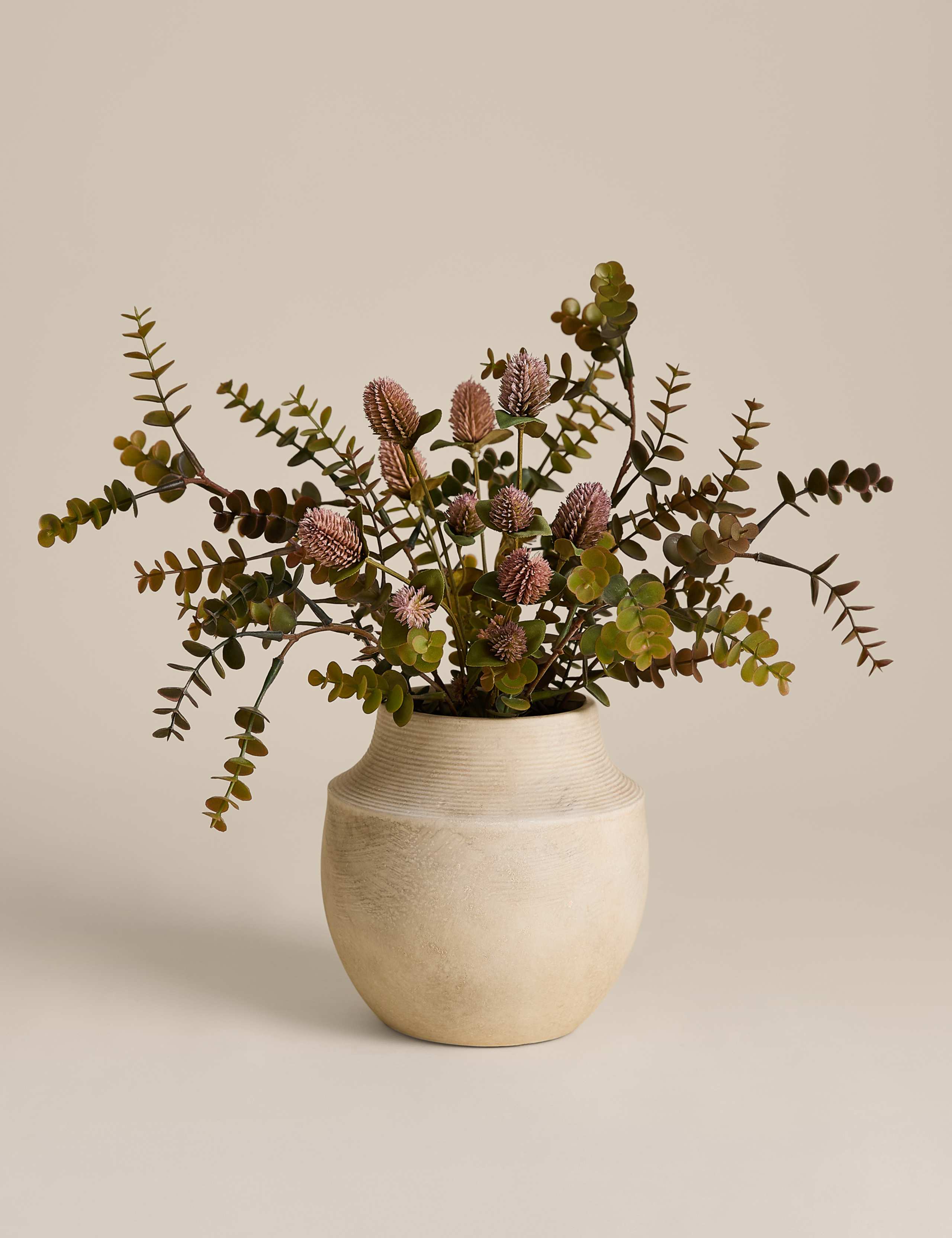 Artificial Medium Dried Thistle Arrangement