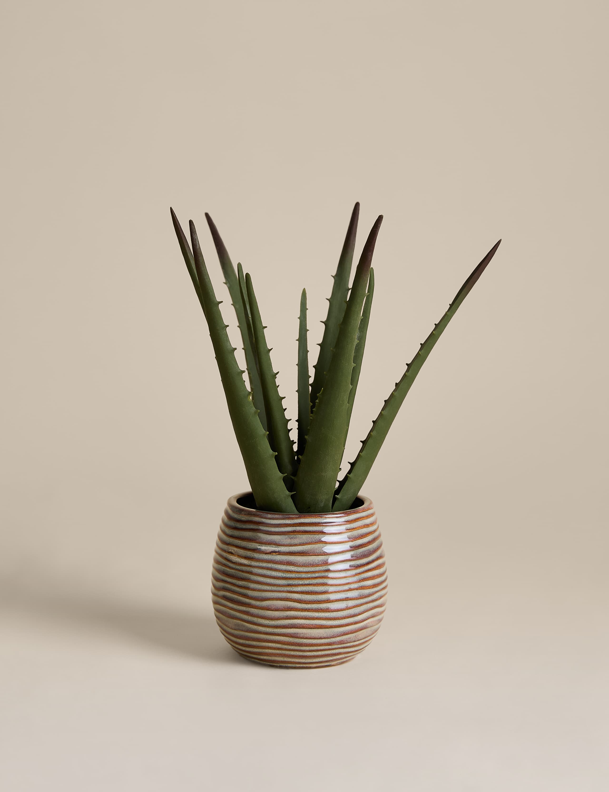 Artificial Aloe Vera in Ceramic Pot