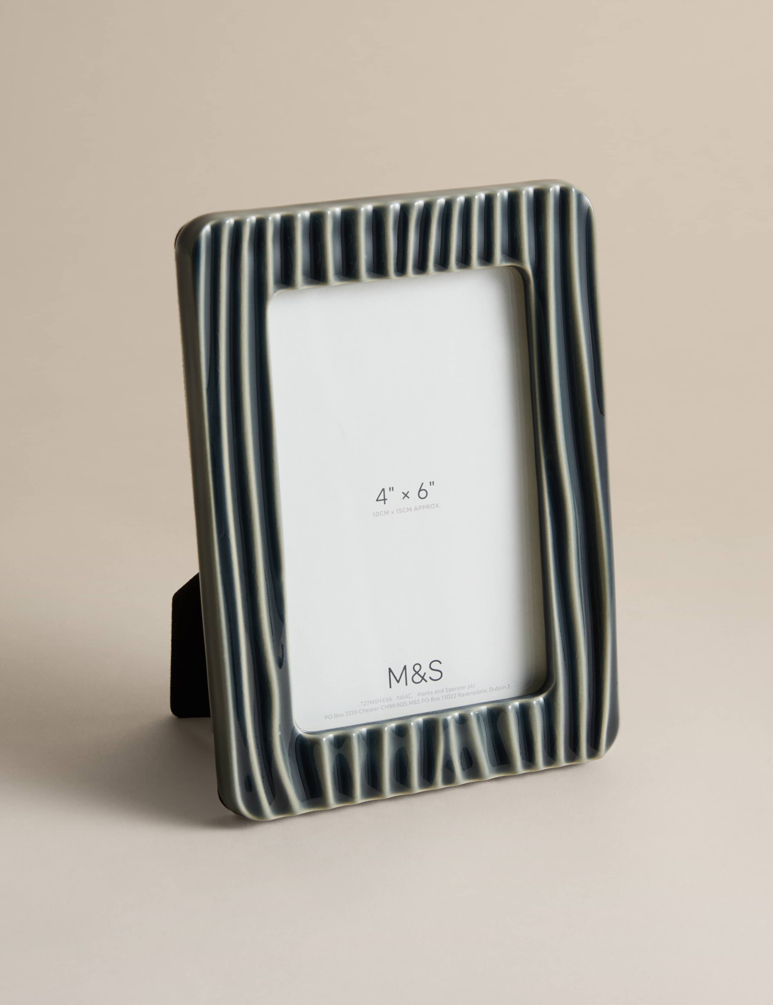 Ceramic Textured Line Photo Frame 4x6 inch