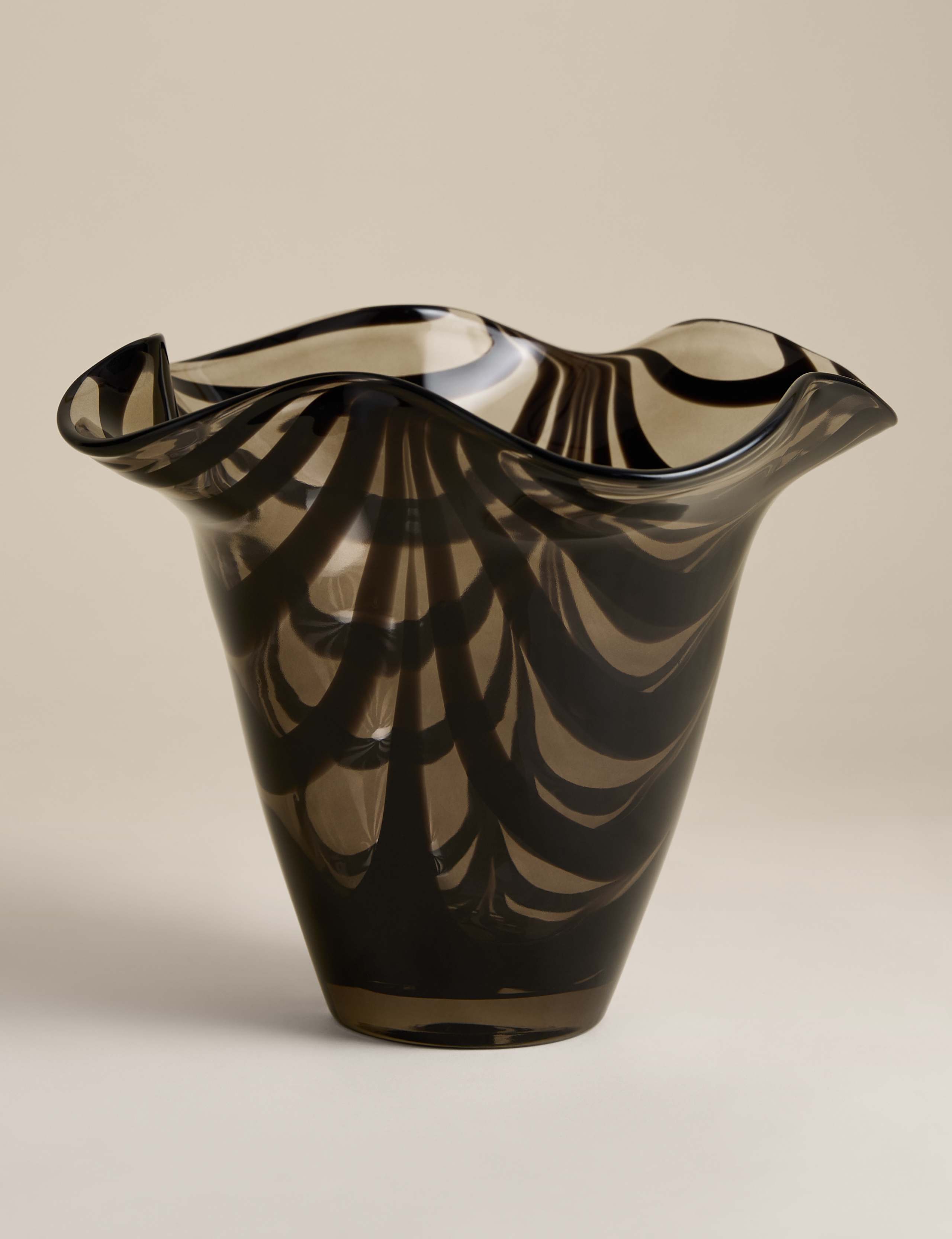Swirl Confetti Glass Handkerchief Vase