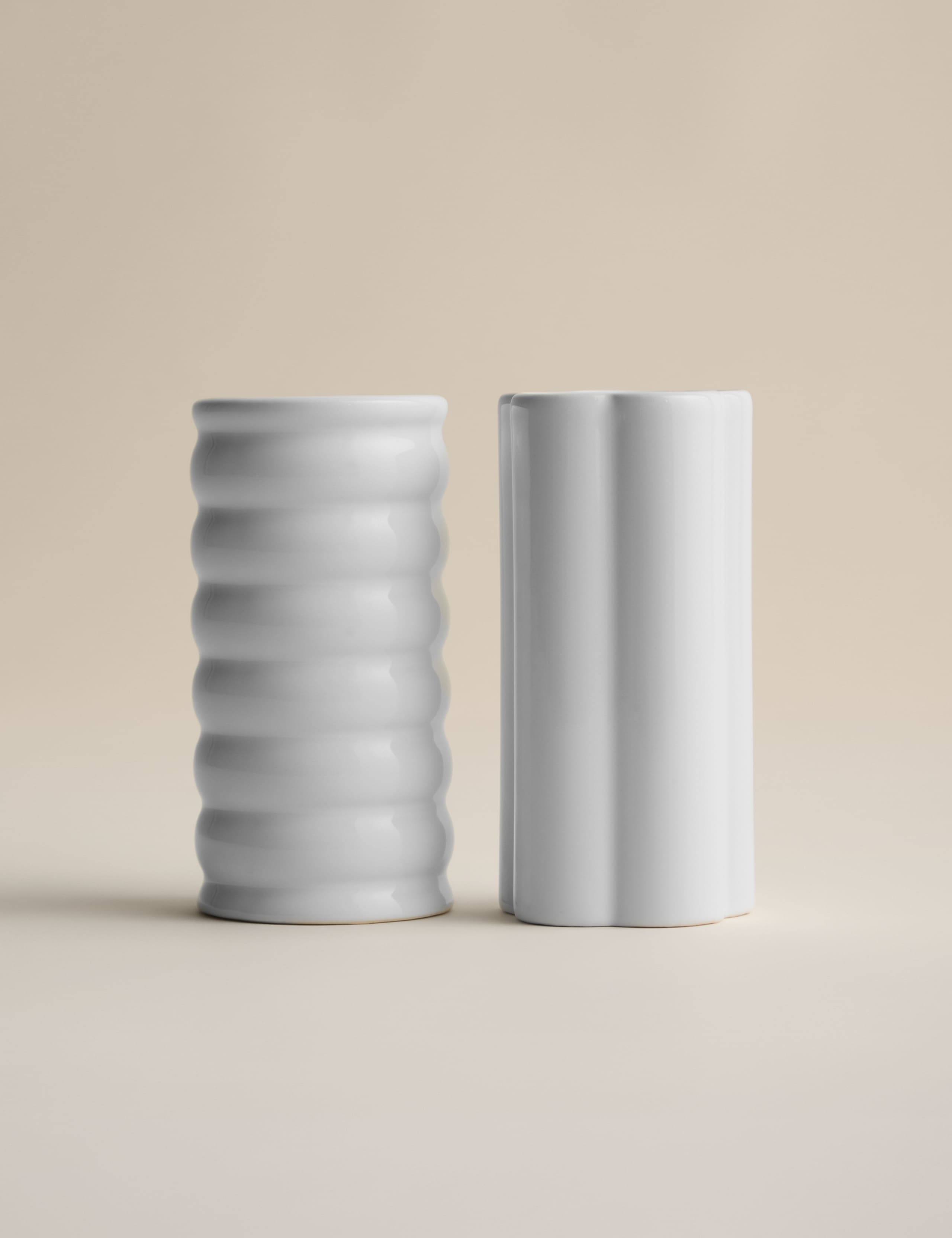 Set of 2 Glazed Bud Vases