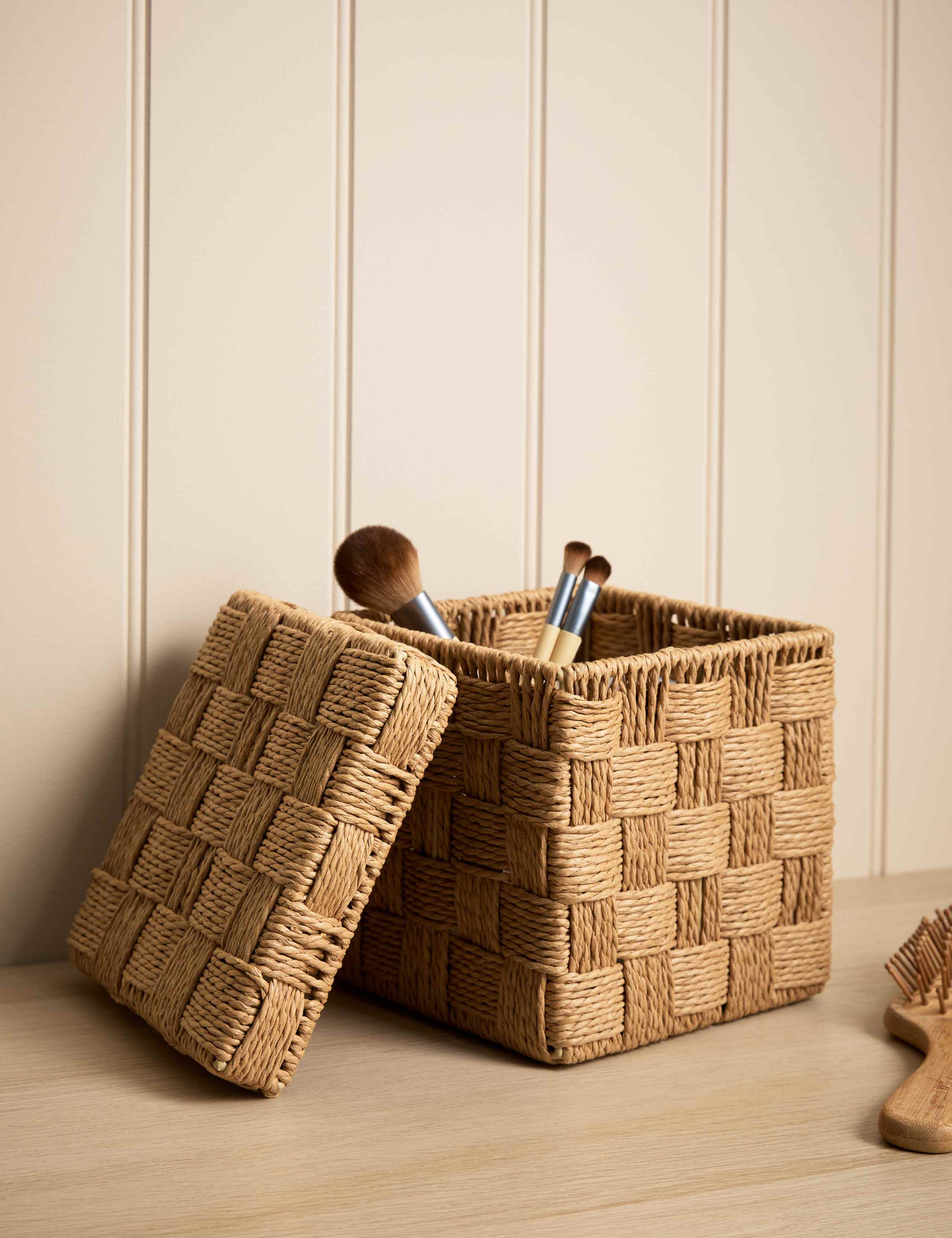 Woven Jute Small Square Storage Box