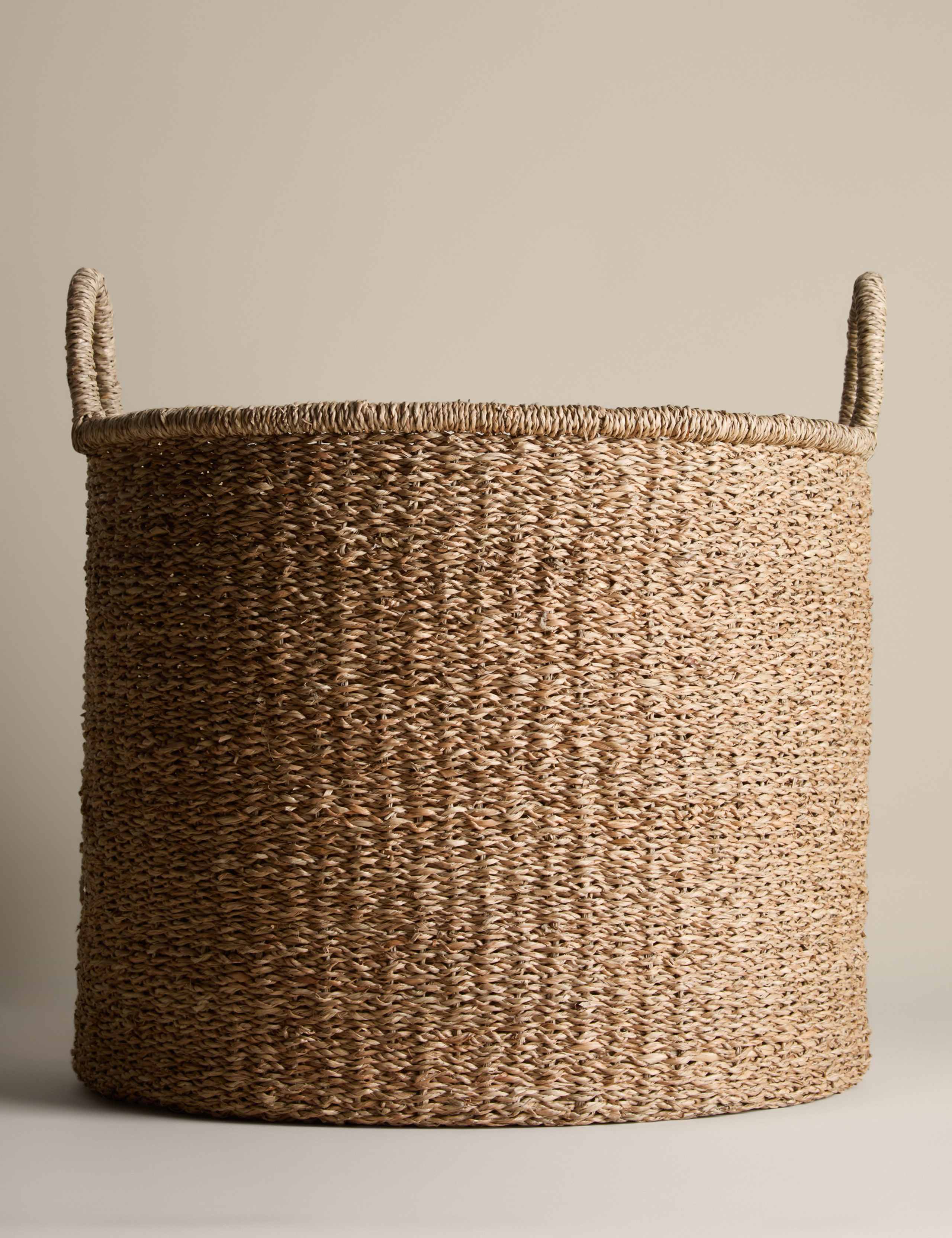 Seagrass Large Round Tall Storage Basket