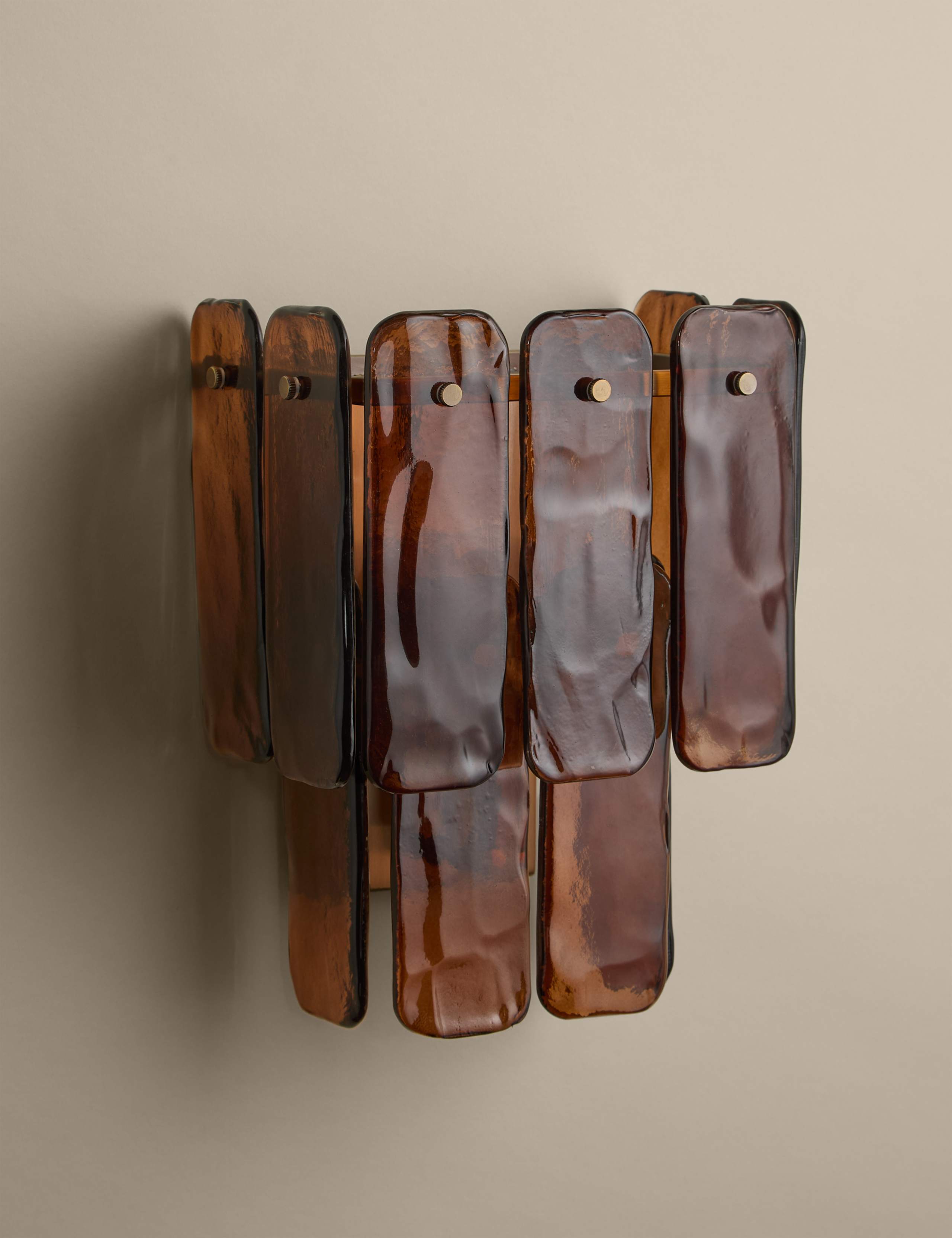 Glass 2 Tier Square Wall Light