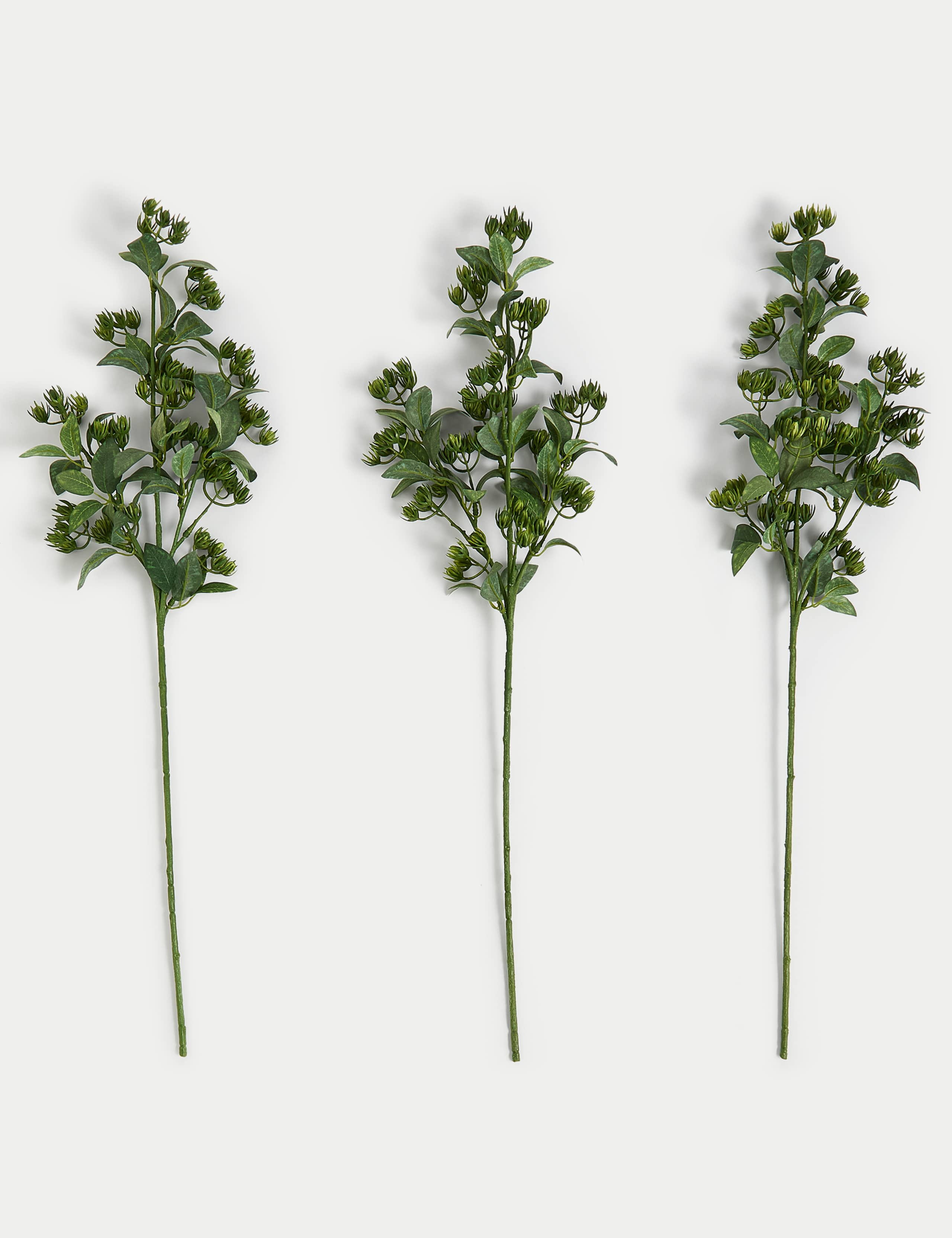 Set of 3 Artificial Foliage Single Stems