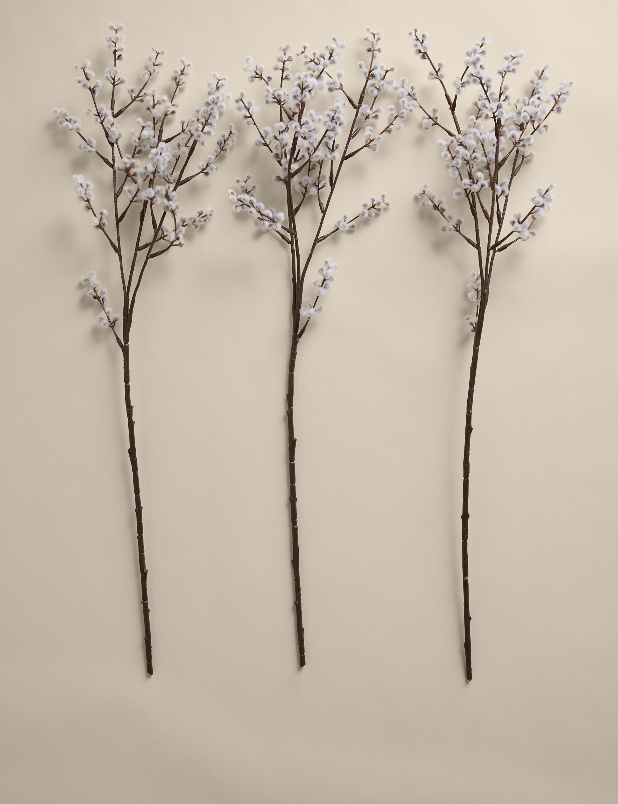 Set of 3 Artificial Mimosa Single Stems
