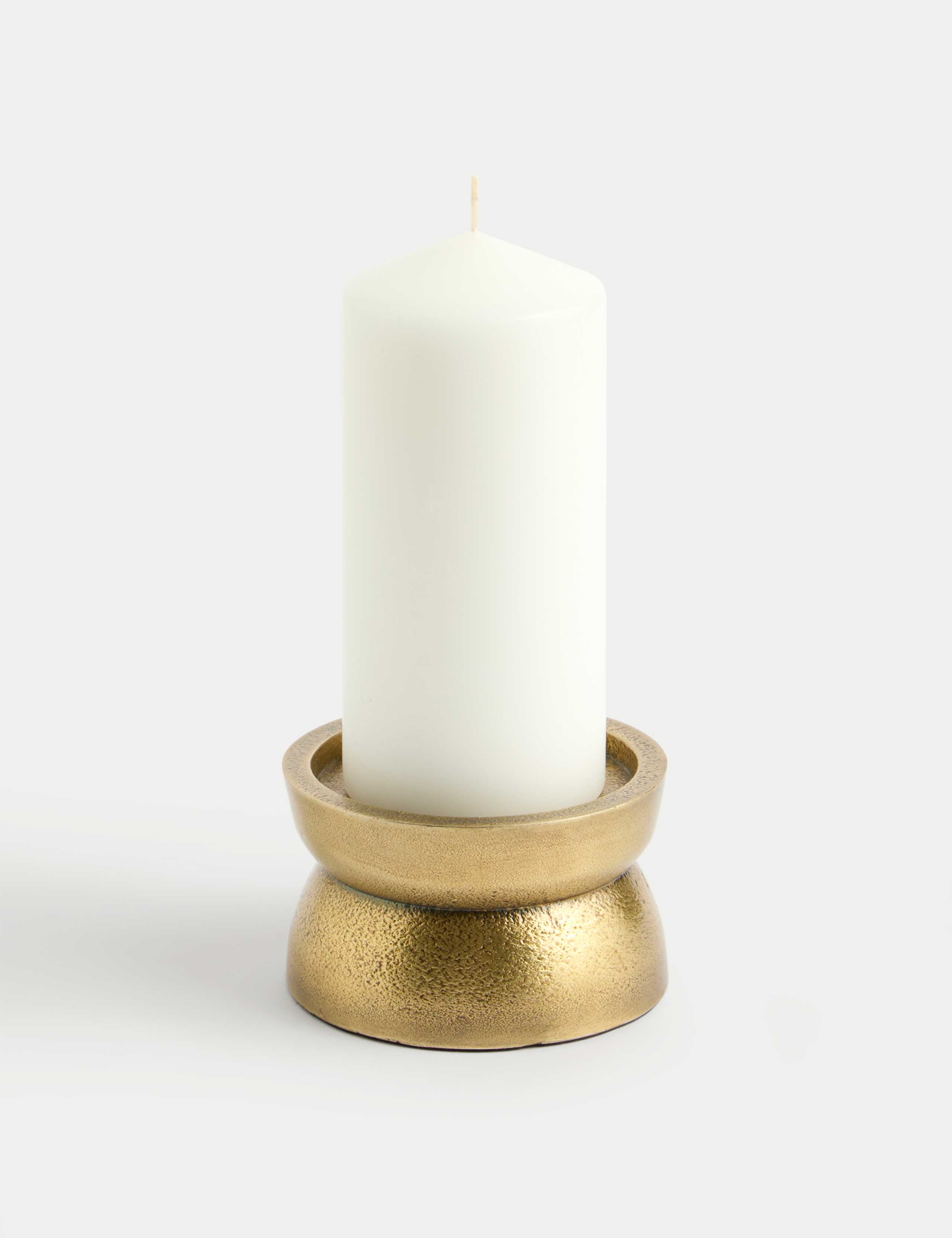 Metal Pillar Candle Holder
