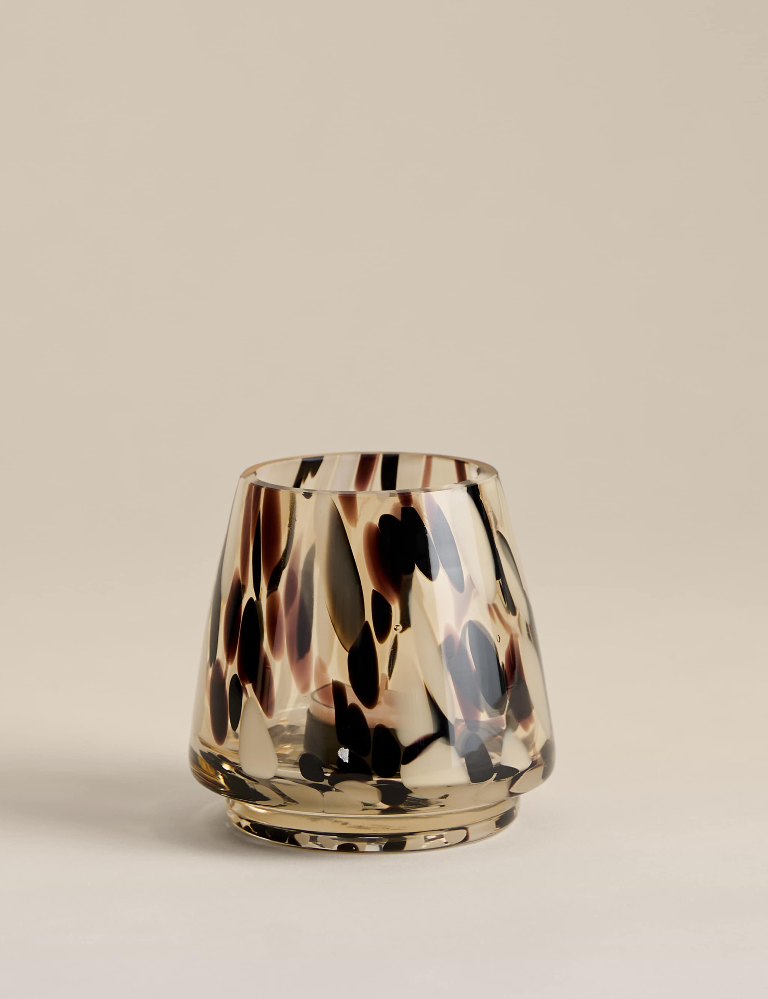 Animal Confetti Glass Tealight Holder