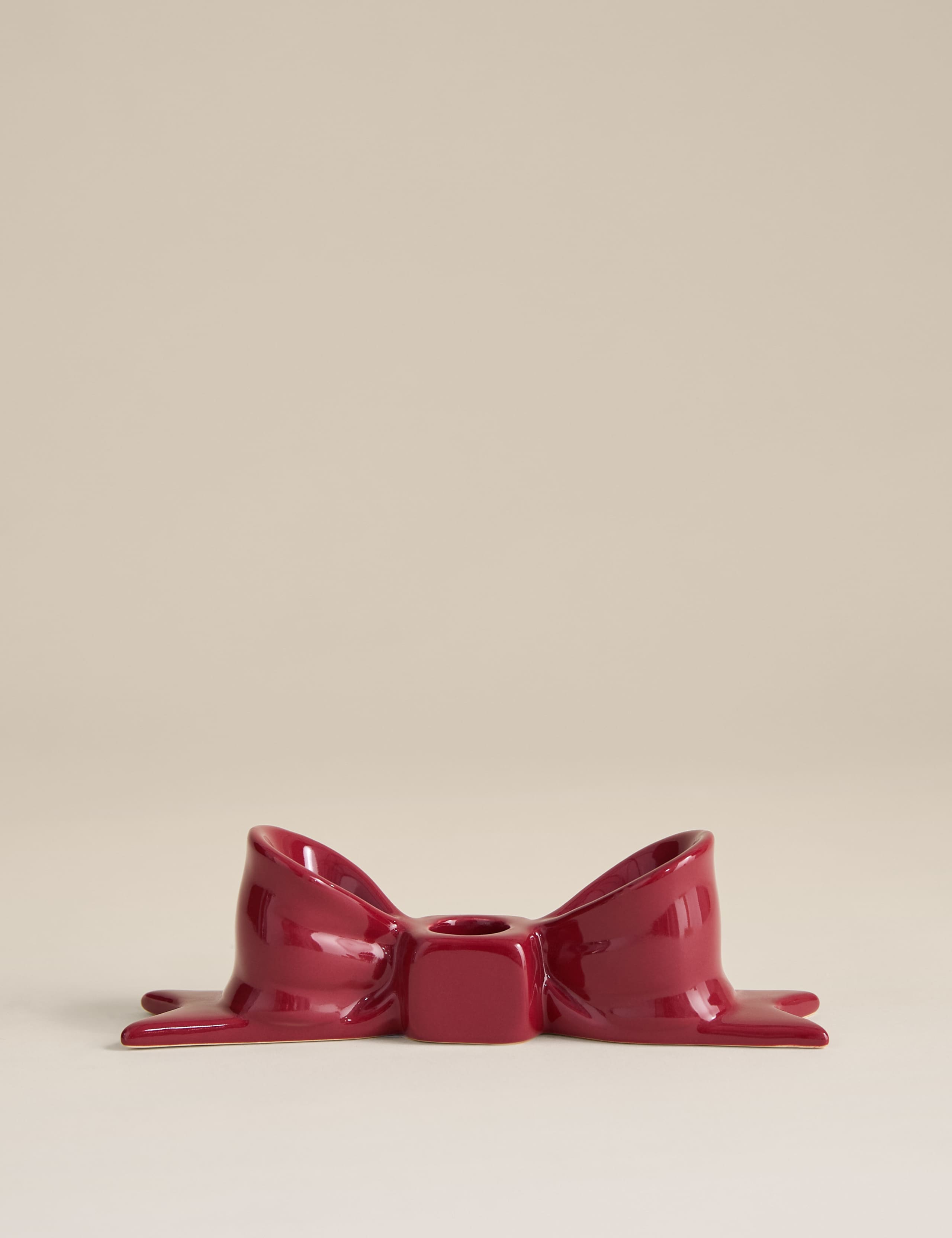 Bow Ceramic Dinner Candle Holder