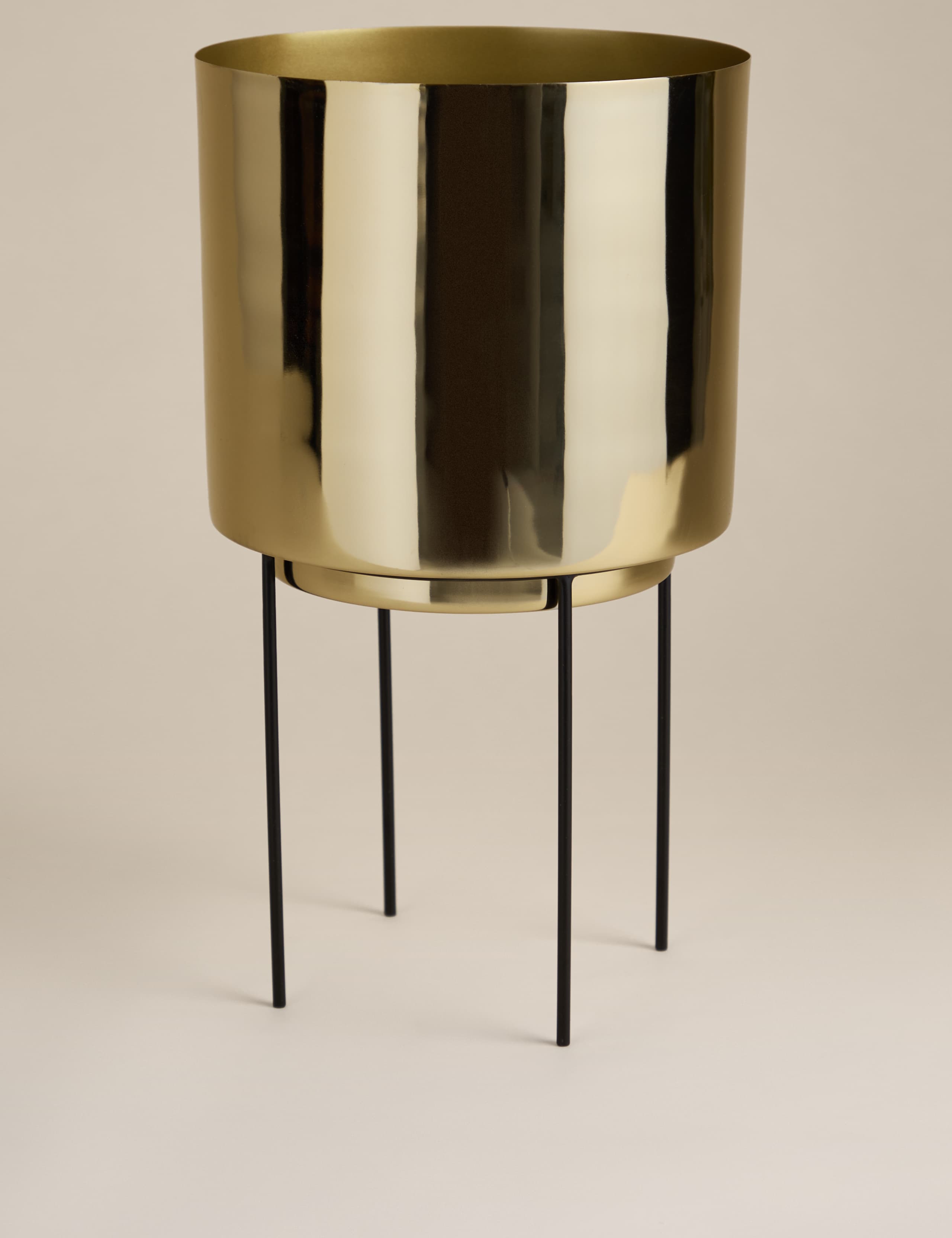 Large Gold Planter with Stand