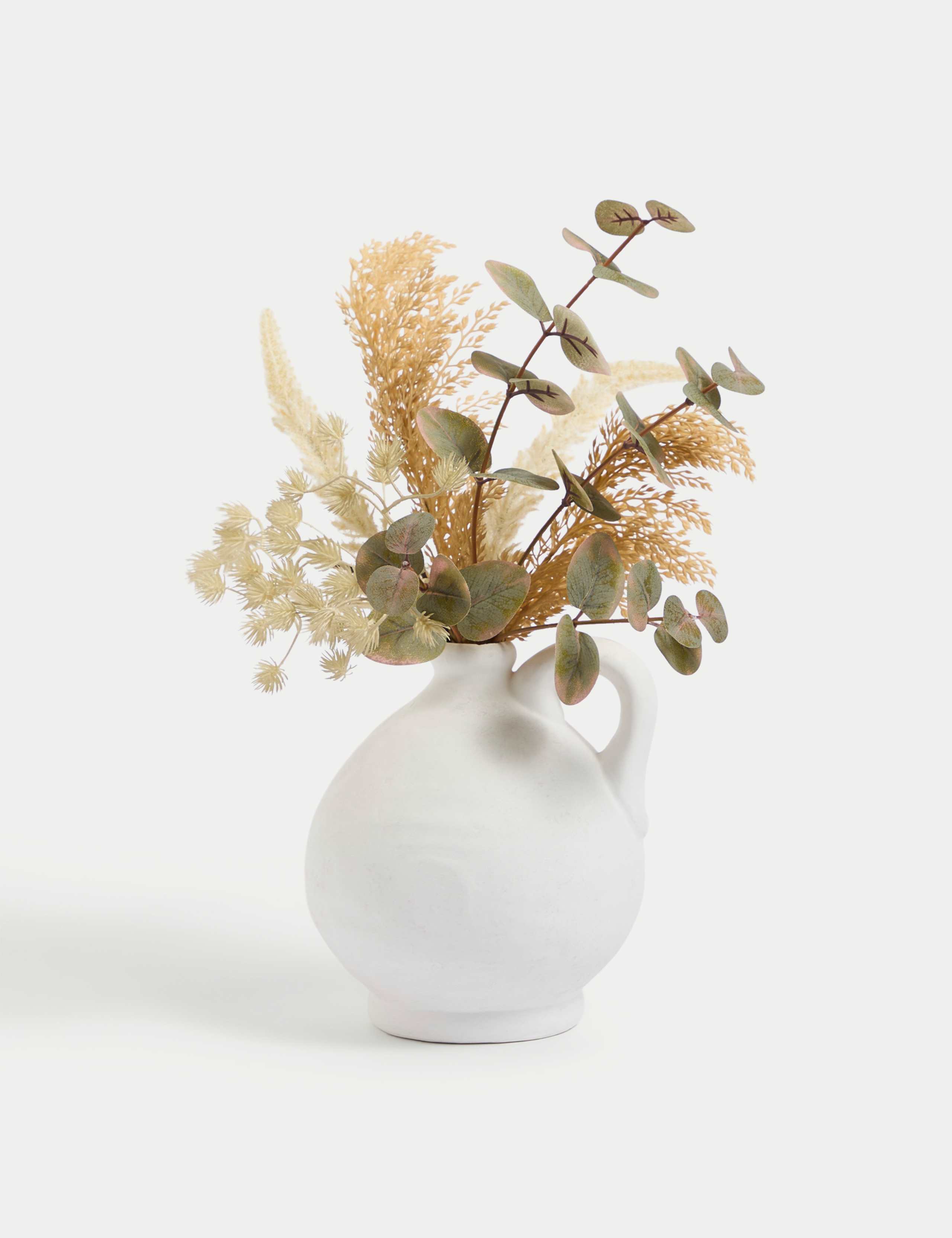 Artificial Dried Arrangement in Cement Vase
