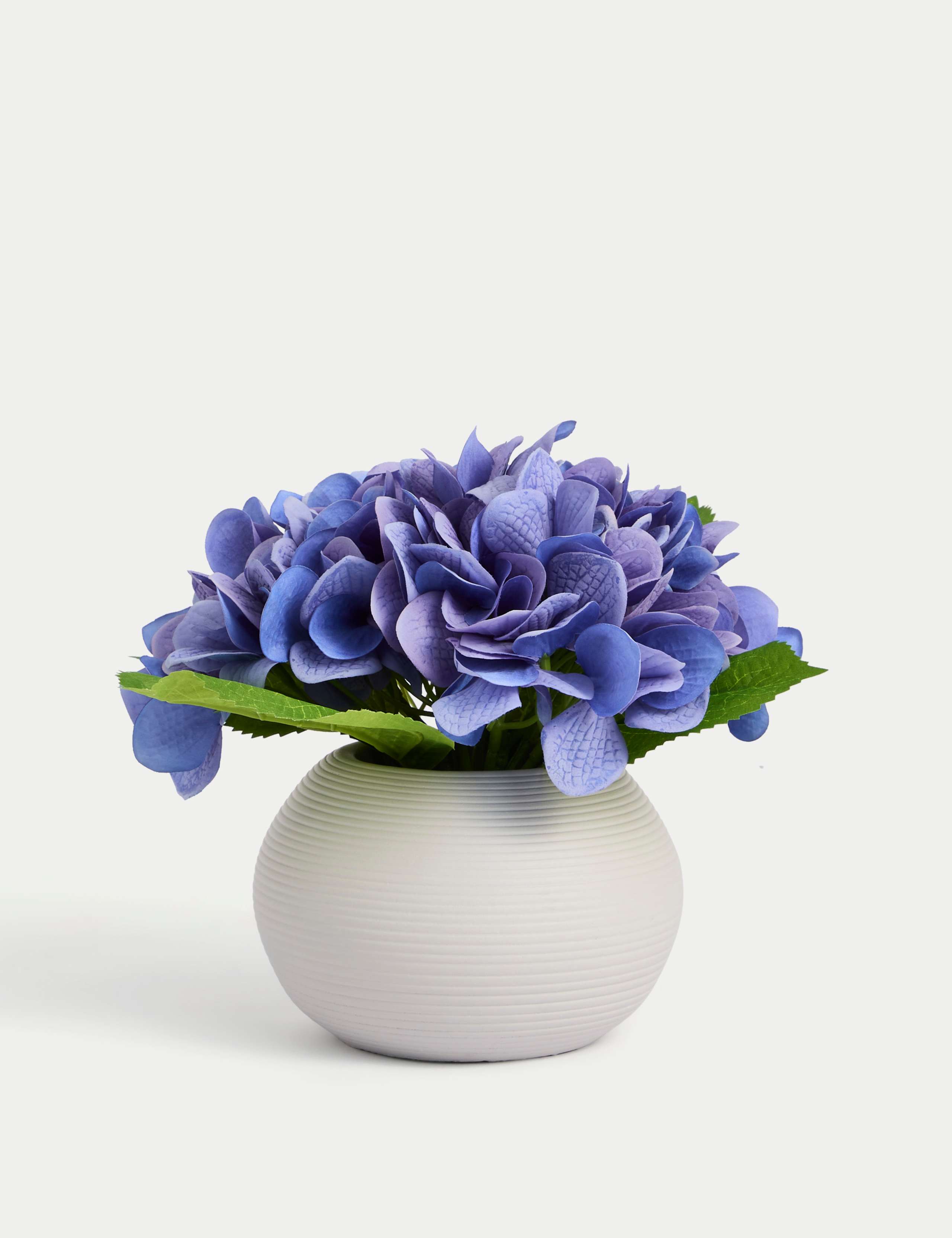 Artificial Real Touch Hydrangeas in Ceramic Pot