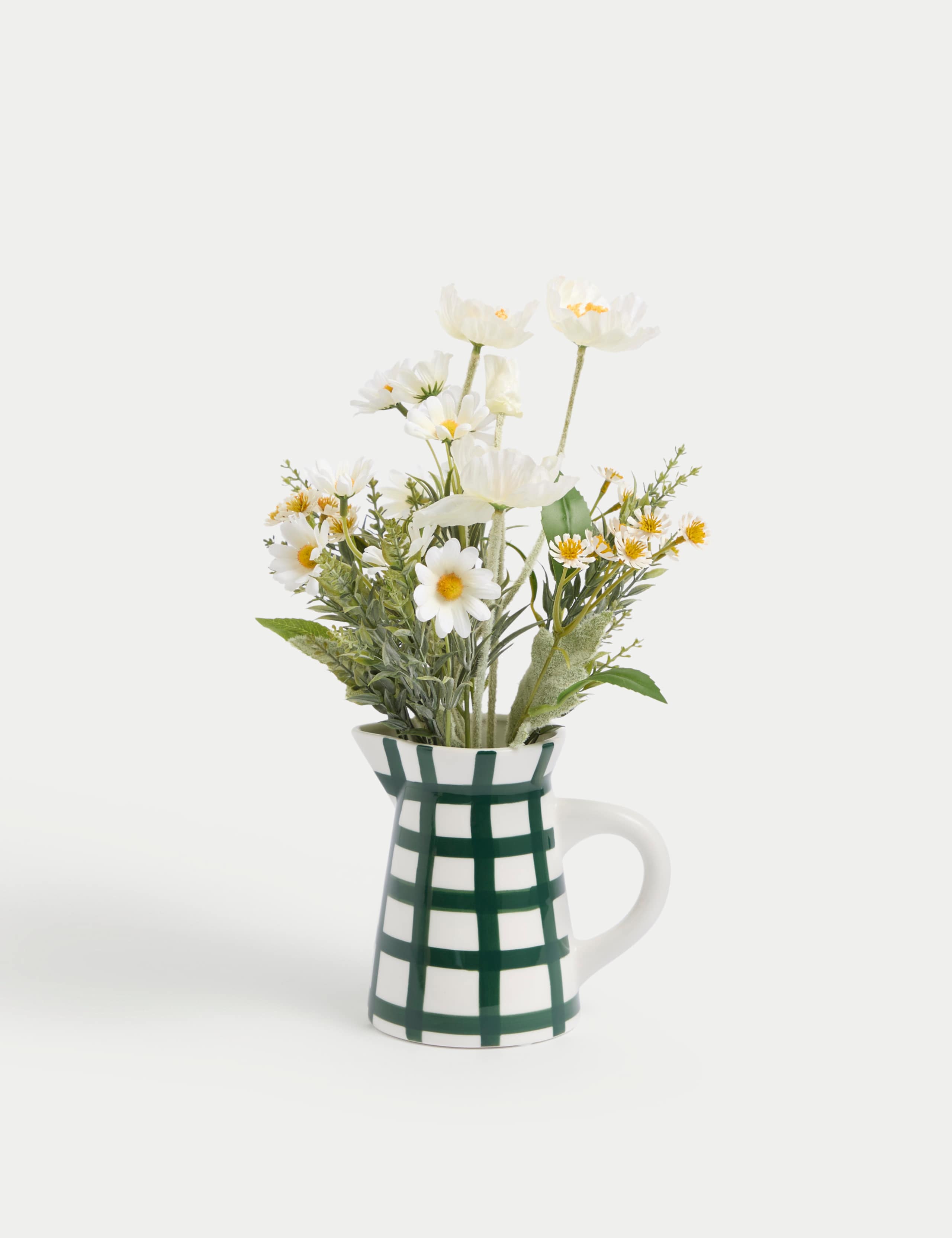 Spring Arrangement in Ceramic Check Jug