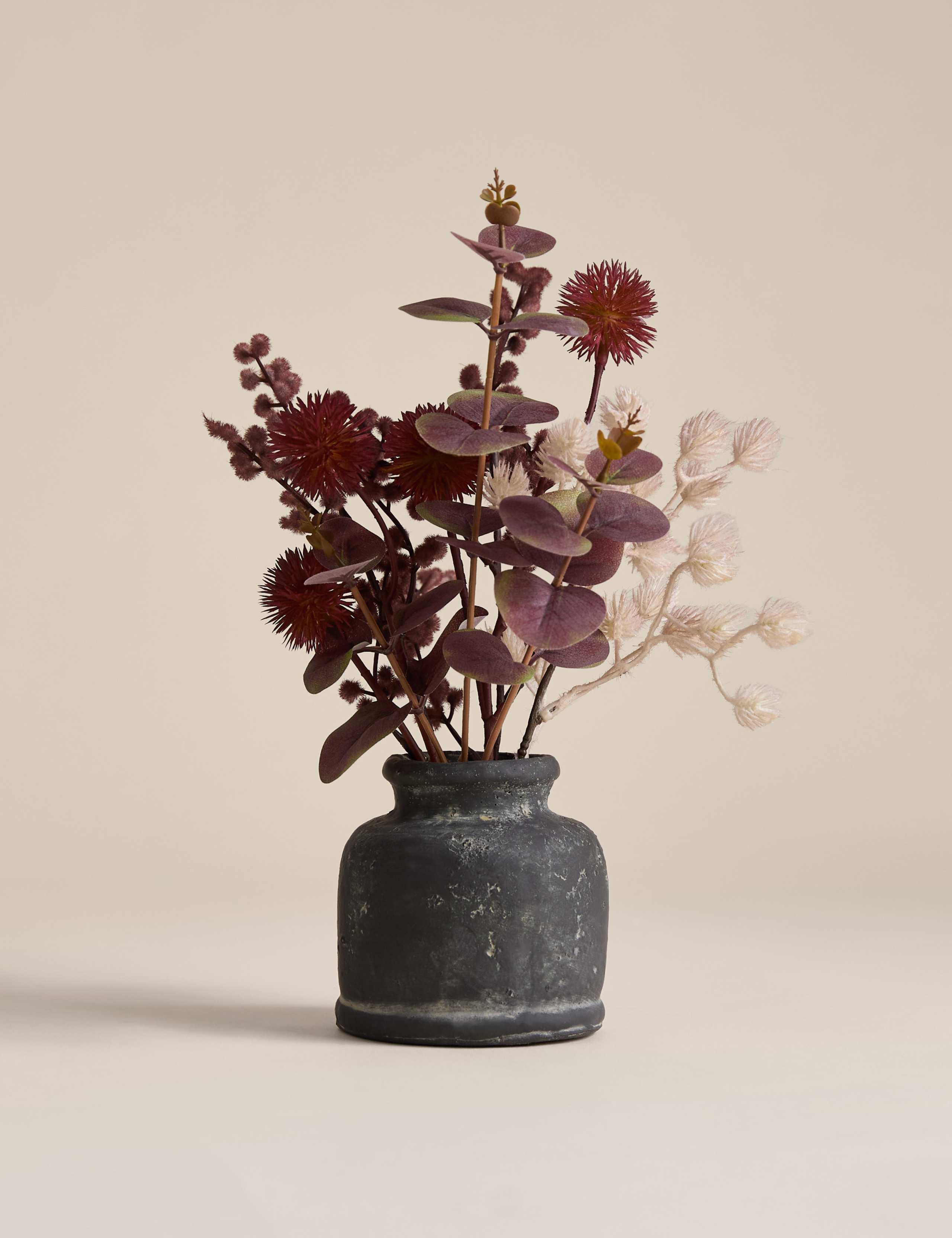 Artificial Dried Arrangement in Cement Pot