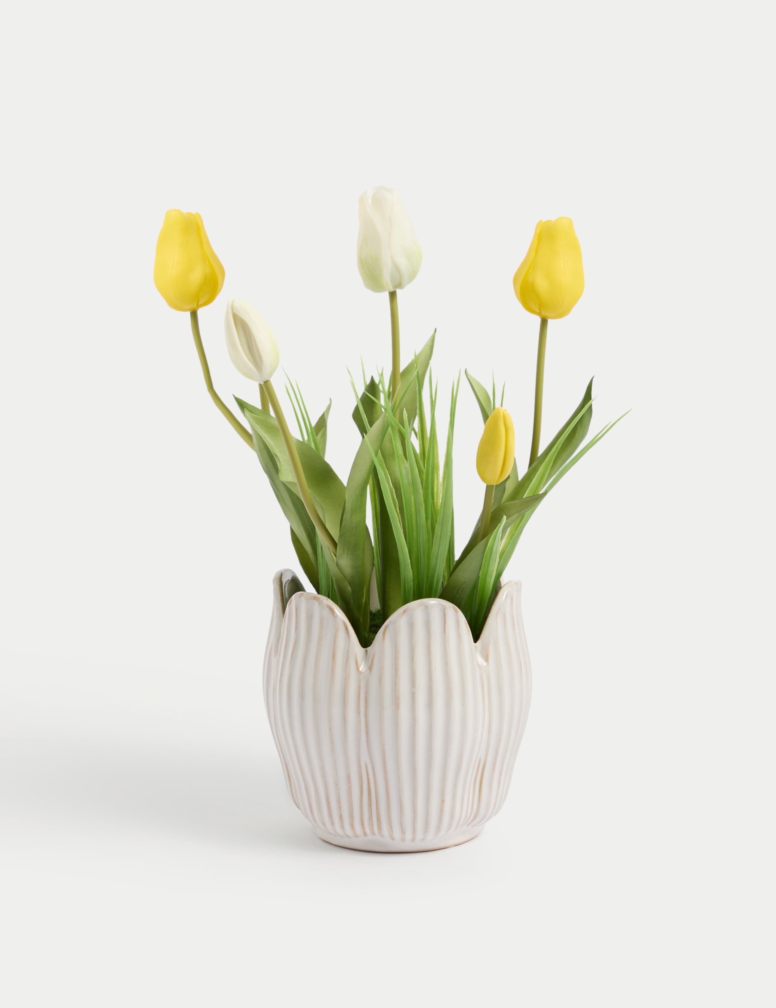 Artificial Tulip Plant in Ceramic Pot