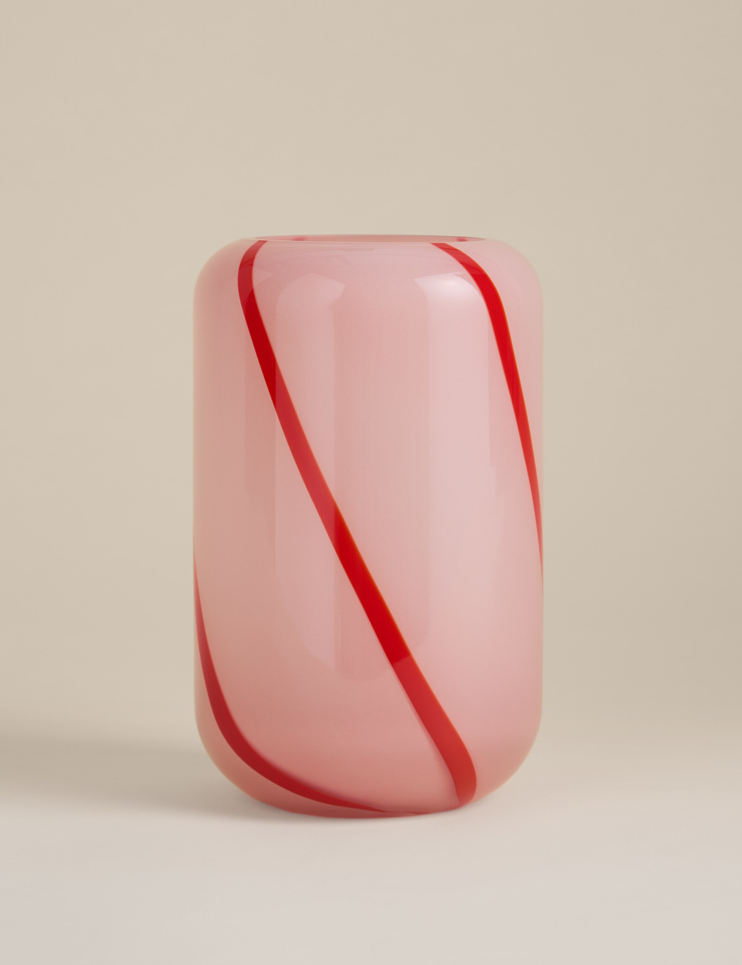 Candy Stripe Glass Vase