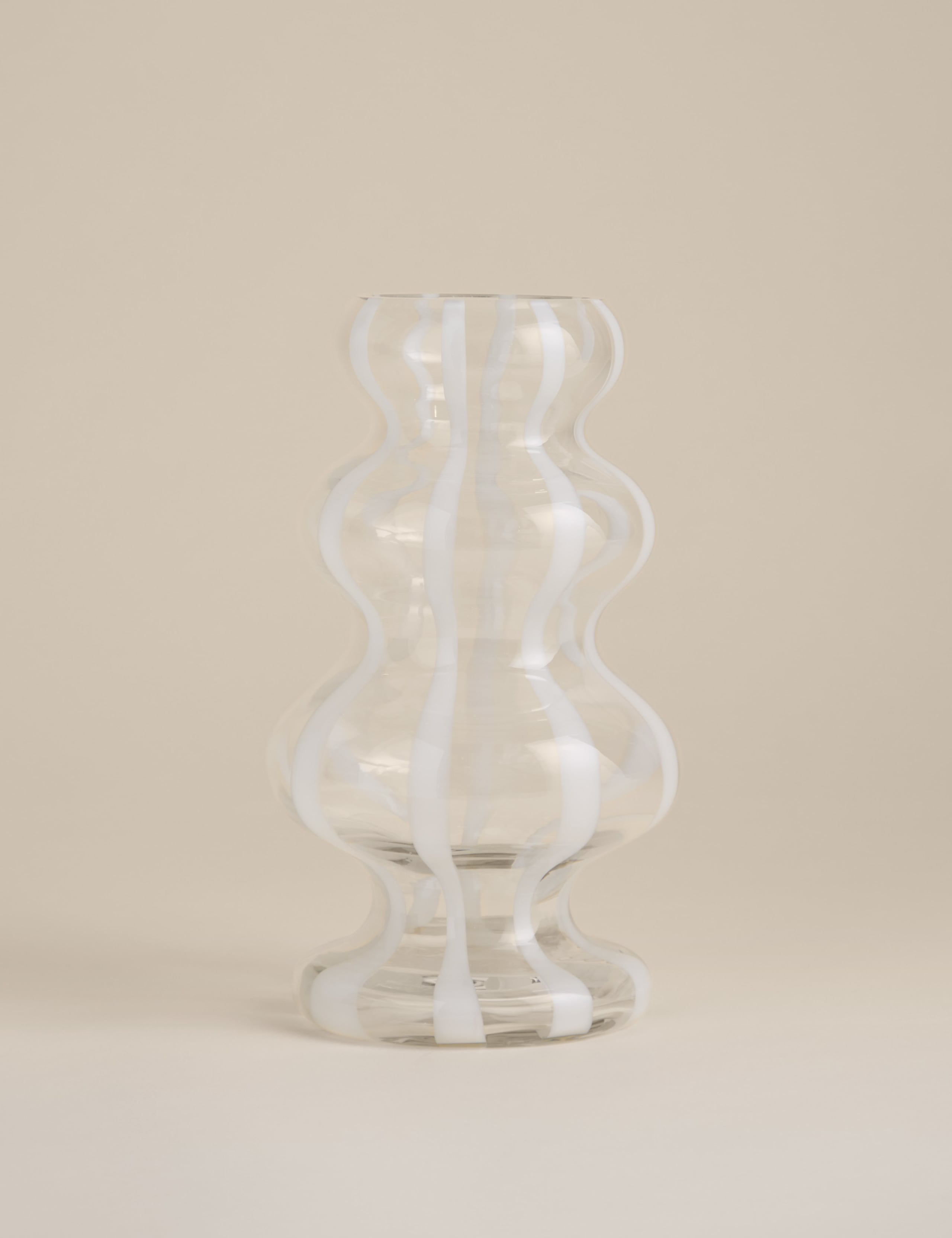 Stripe Wave Glass Vase