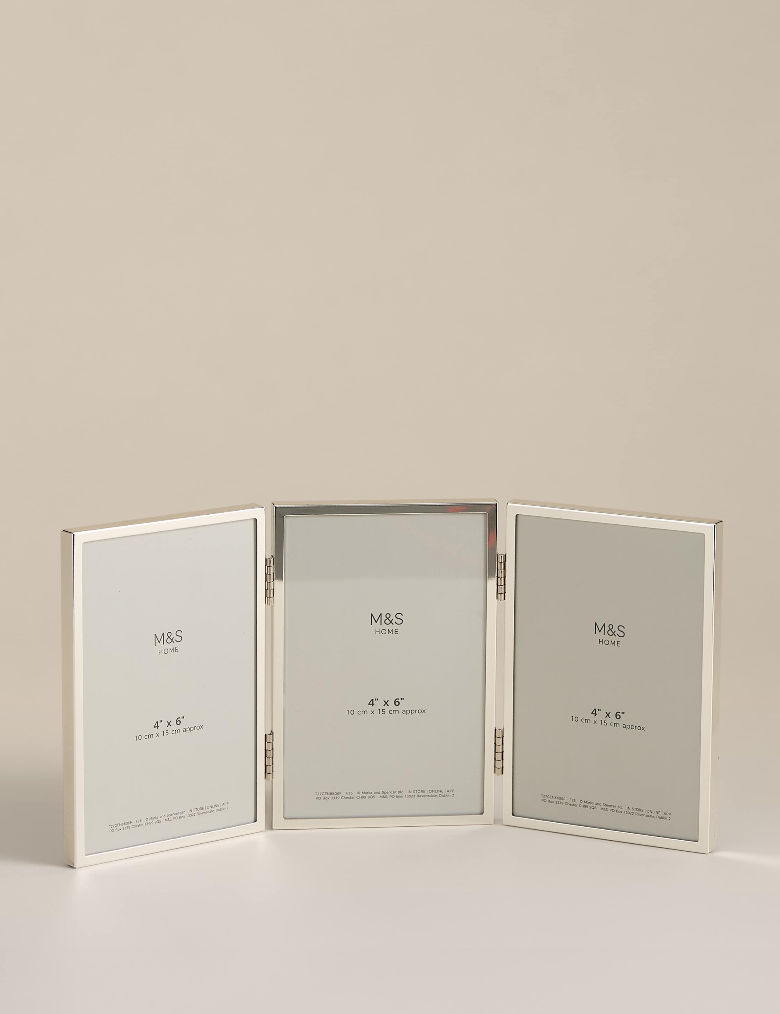 Metal Triple Photo Frame 4x6 Inch