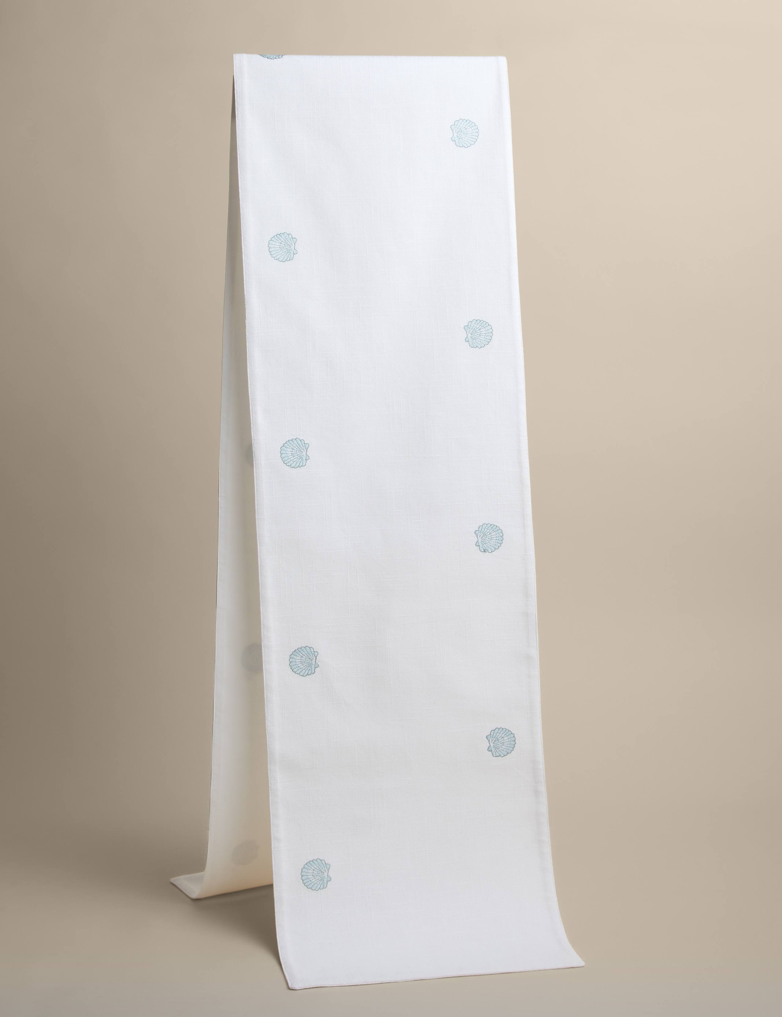 Pure Cotton Shell Embroidered Table Runner