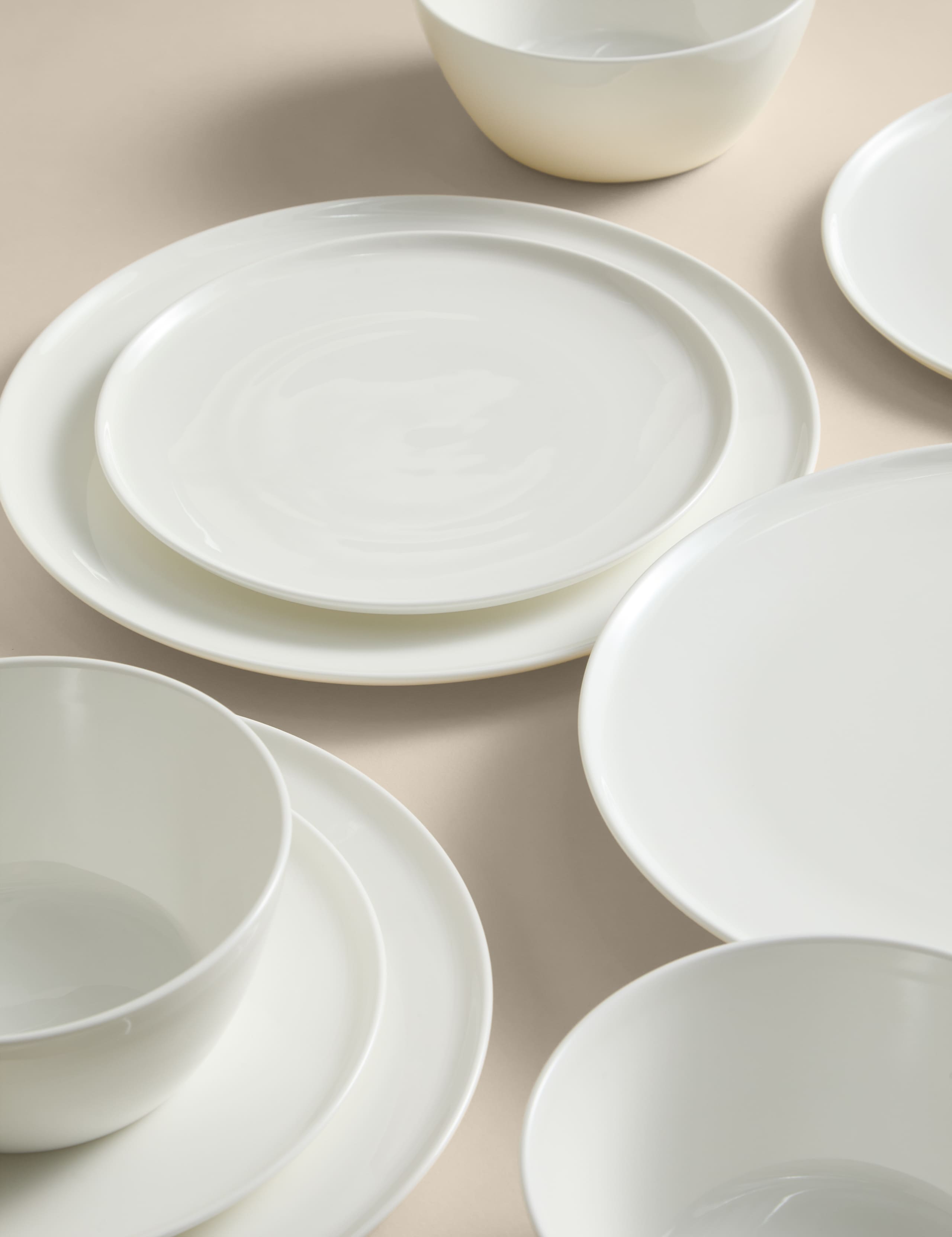 12 Piece Straight Sided China Dinner Set