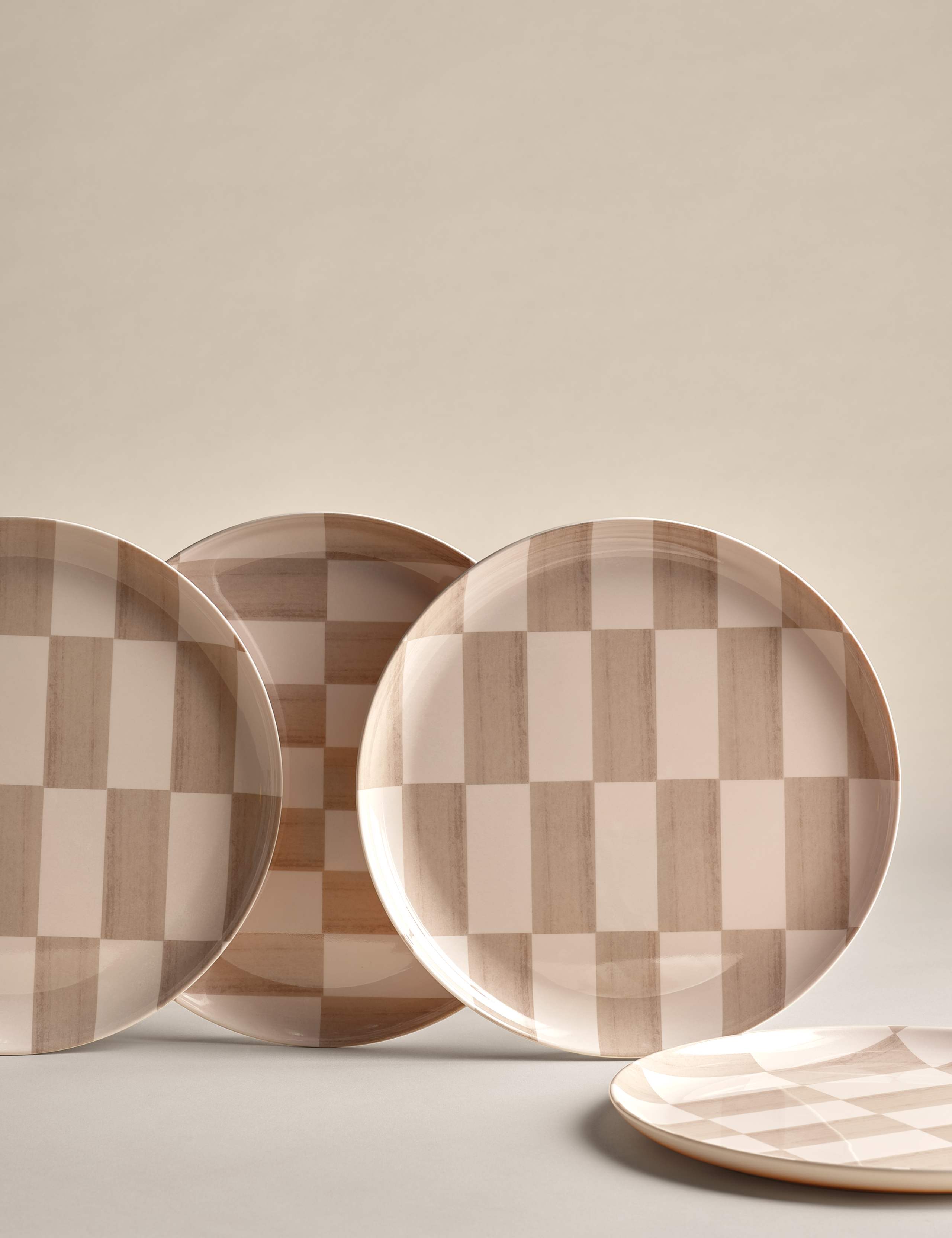 Set of 4 Geo Picnic Dinner Plates