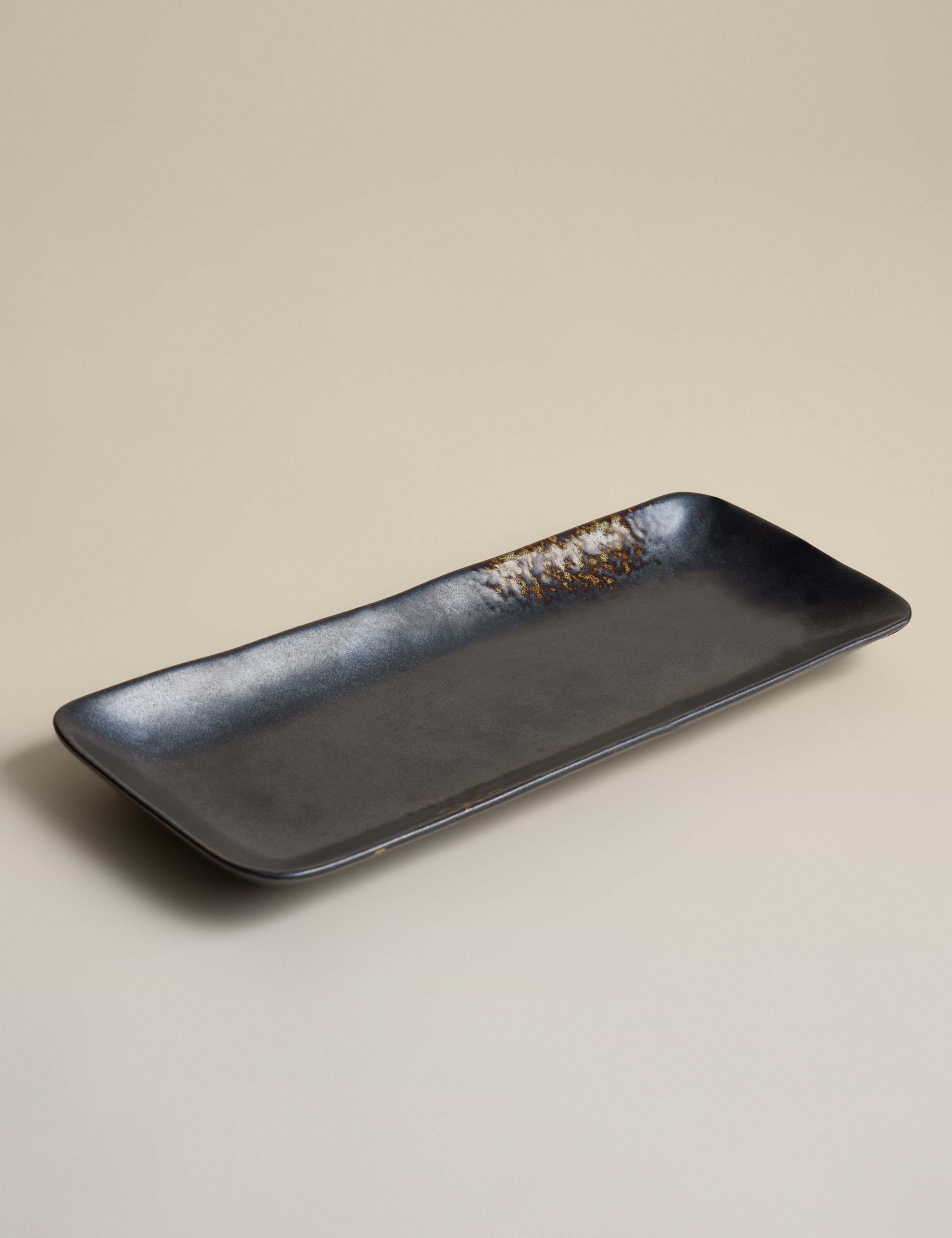 Oxidized Stoneware Rectangular Platter