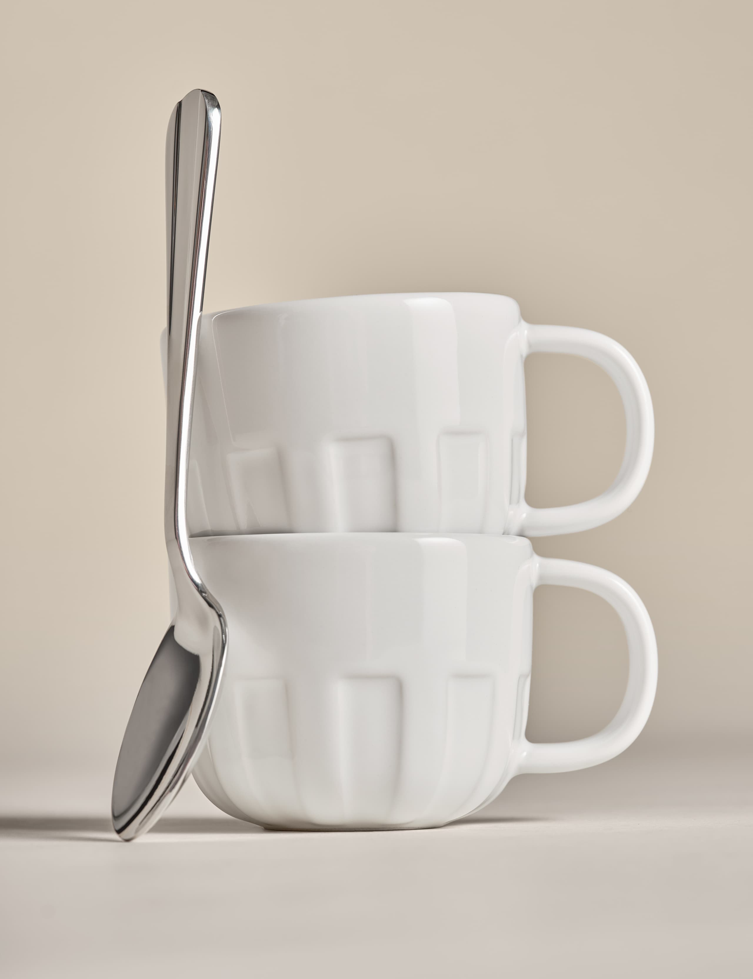 Set of 2 Textured Espresso Cups