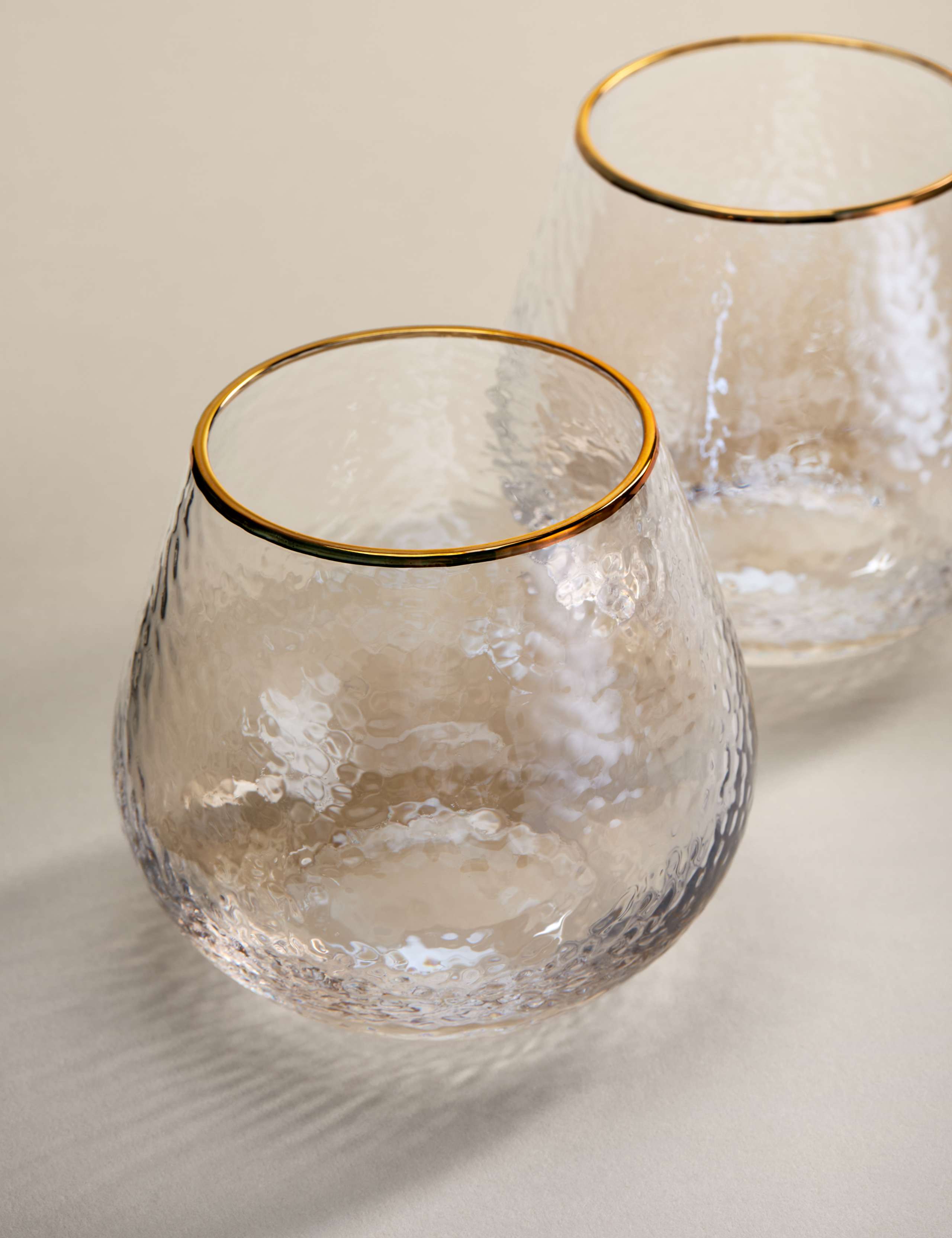 Set of 2 Hammered Lustre Tumblers